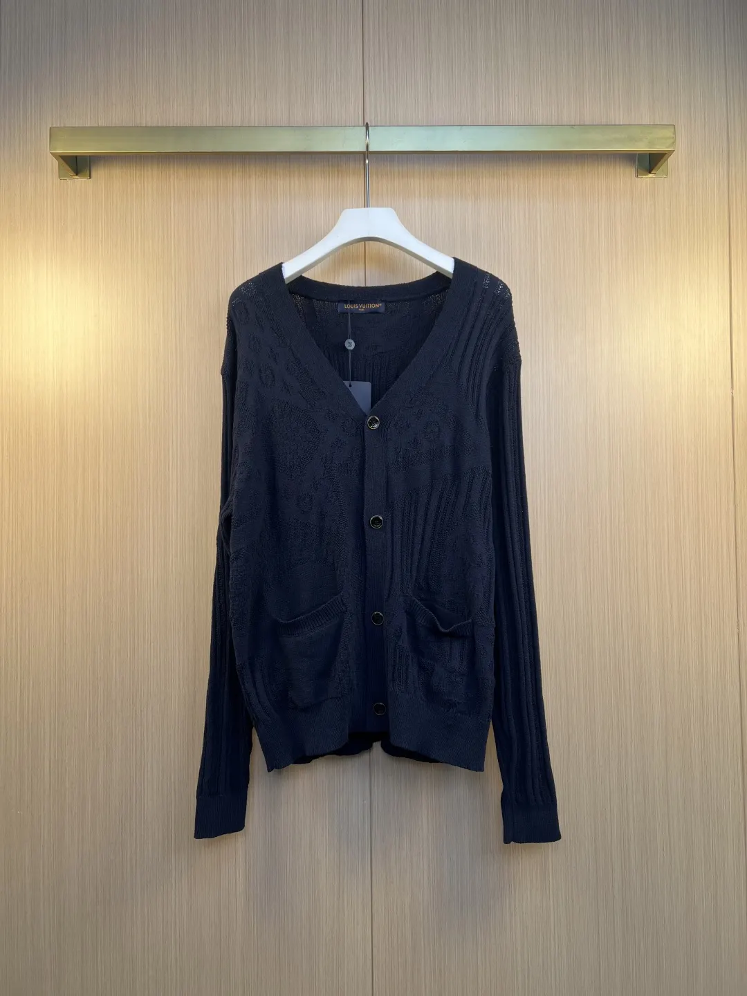 Monogram Cable-Knit V-Neck Cardigan D35020538