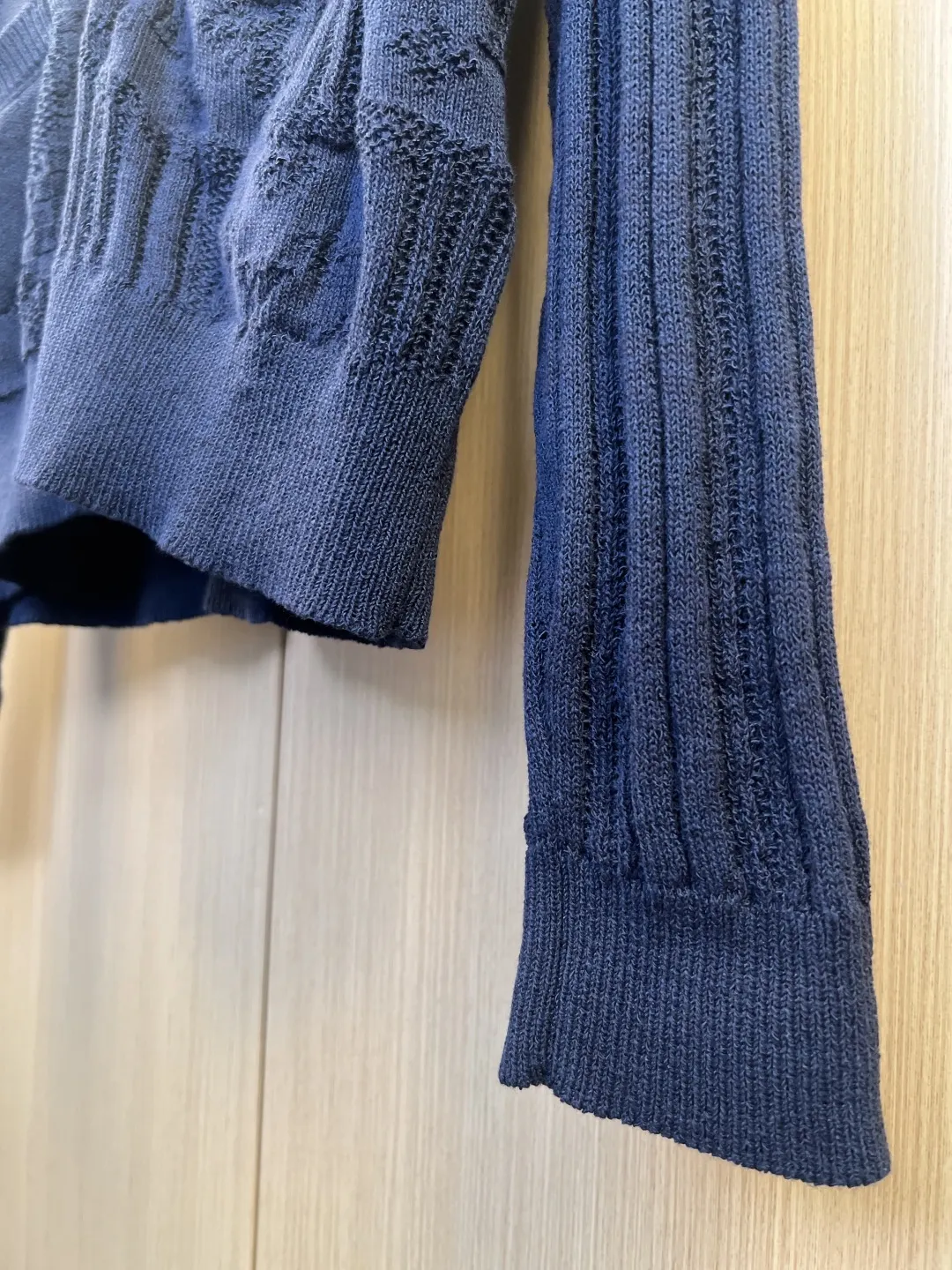 Monogram Cable-Knit V-Neck Cardigan D35020538 — view 2