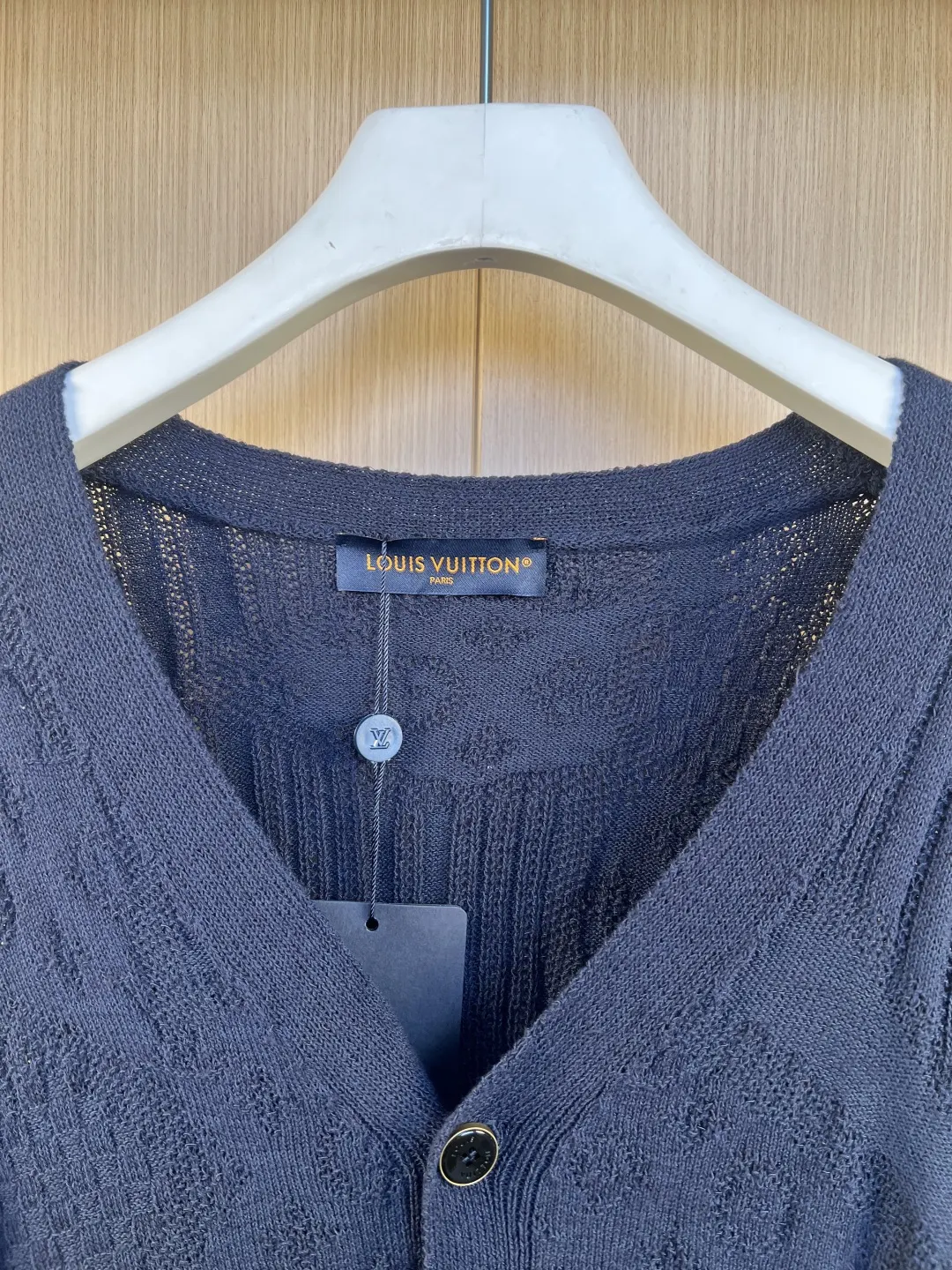 Monogram Cable-Knit V-Neck Cardigan D35020538 — view 3