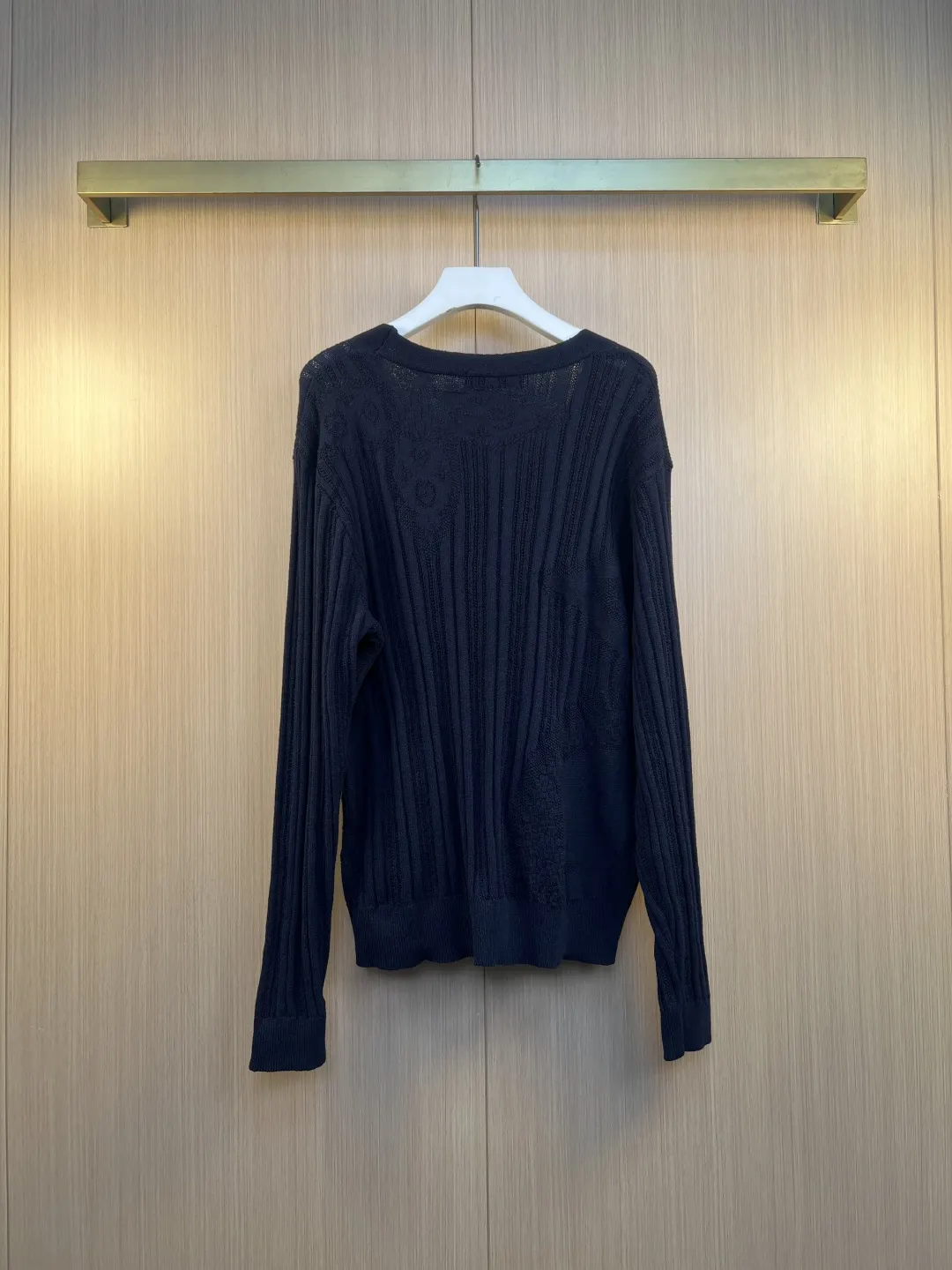 Monogram Cable-Knit V-Neck Cardigan D35020538 — view 6