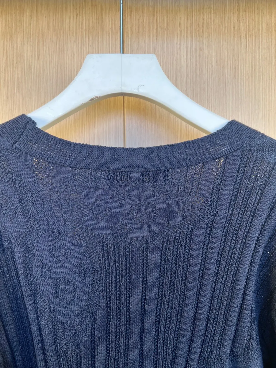 Monogram Cable-Knit V-Neck Cardigan D35020538 — view 7