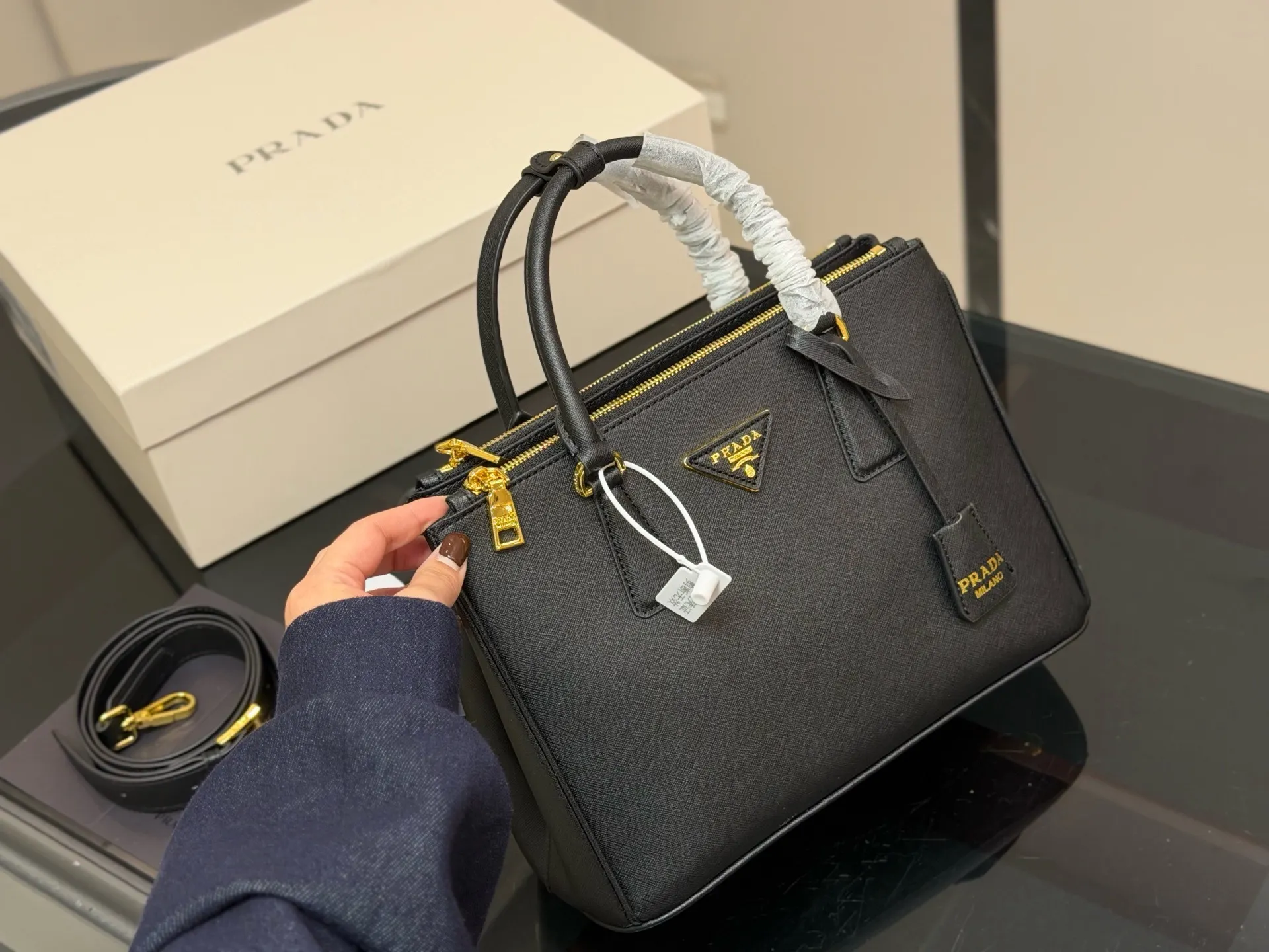 Prada Saffiano Leather Galleria Bag D35518139