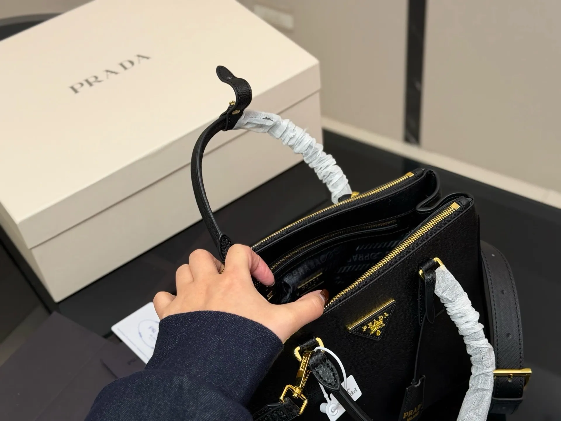 Prada Saffiano Leather Galleria Bag D35518139 — view 3