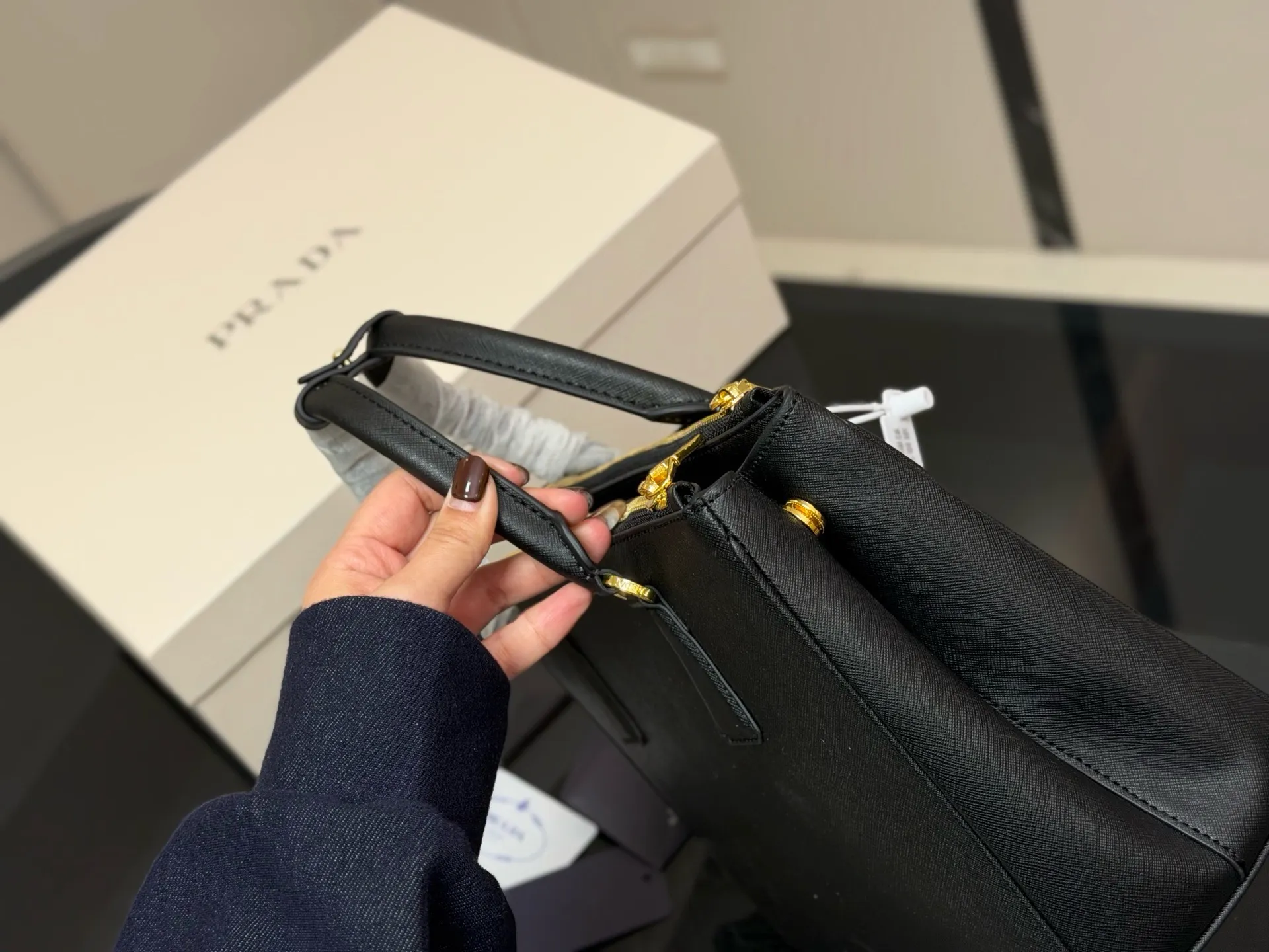 Prada Saffiano Leather Galleria Bag D35518139 — view 6