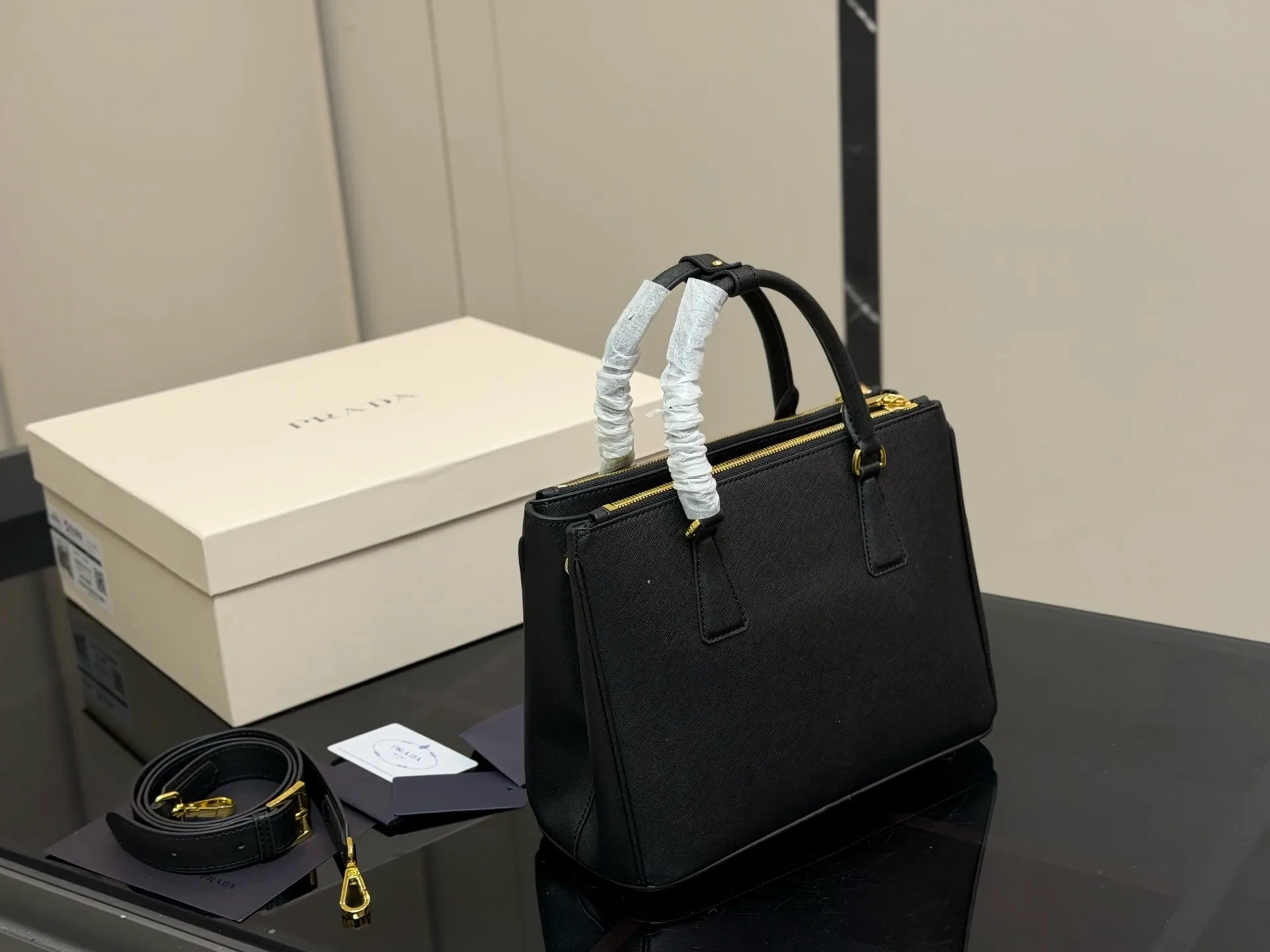 Prada Saffiano Leather Galleria Bag D35518139 — view 7