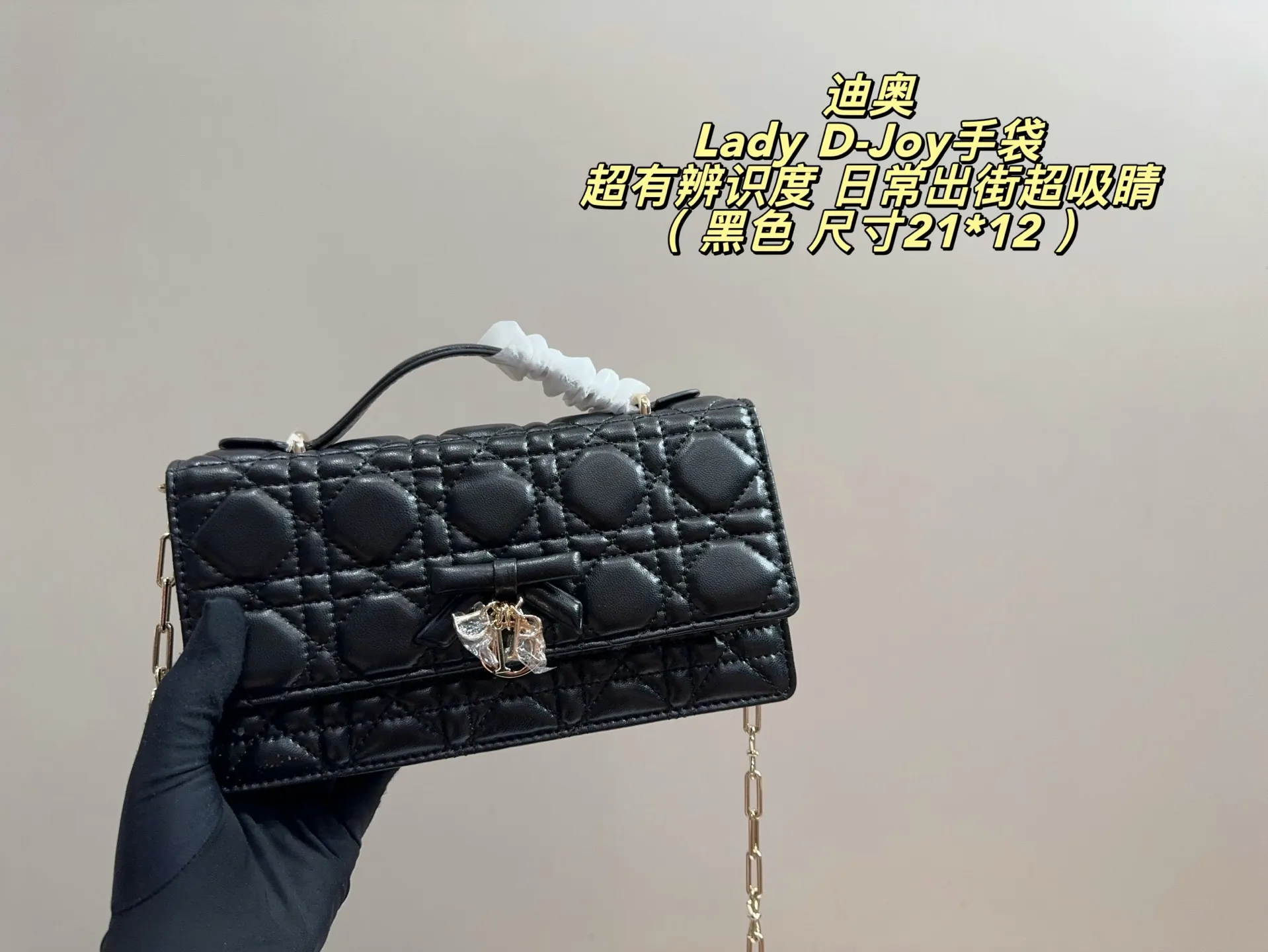 Lady D-Joy Quilted Shoulder Bag D35518344