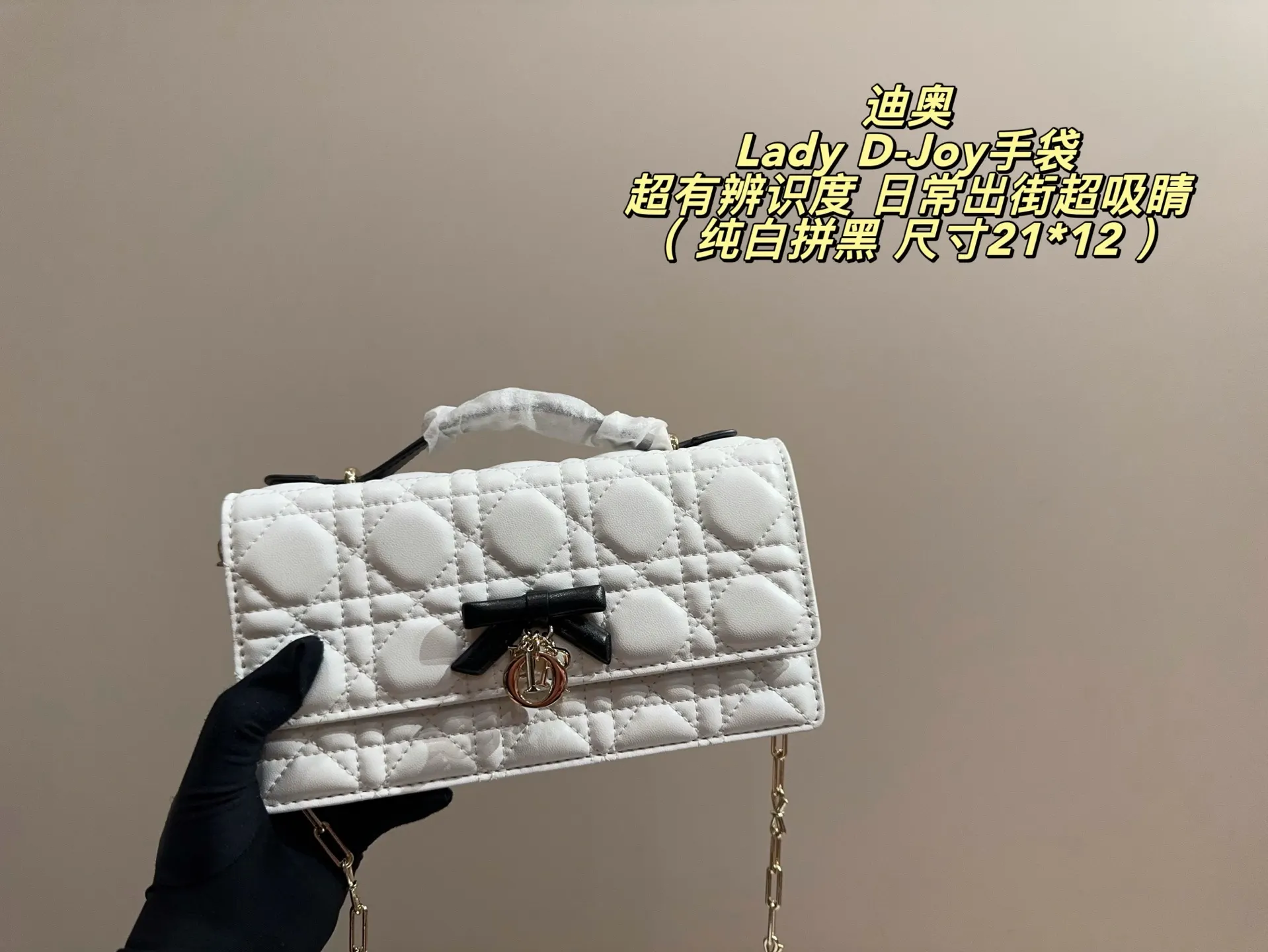 Lady D-Joy Quilted Shoulder Bag D35518344 — view 3