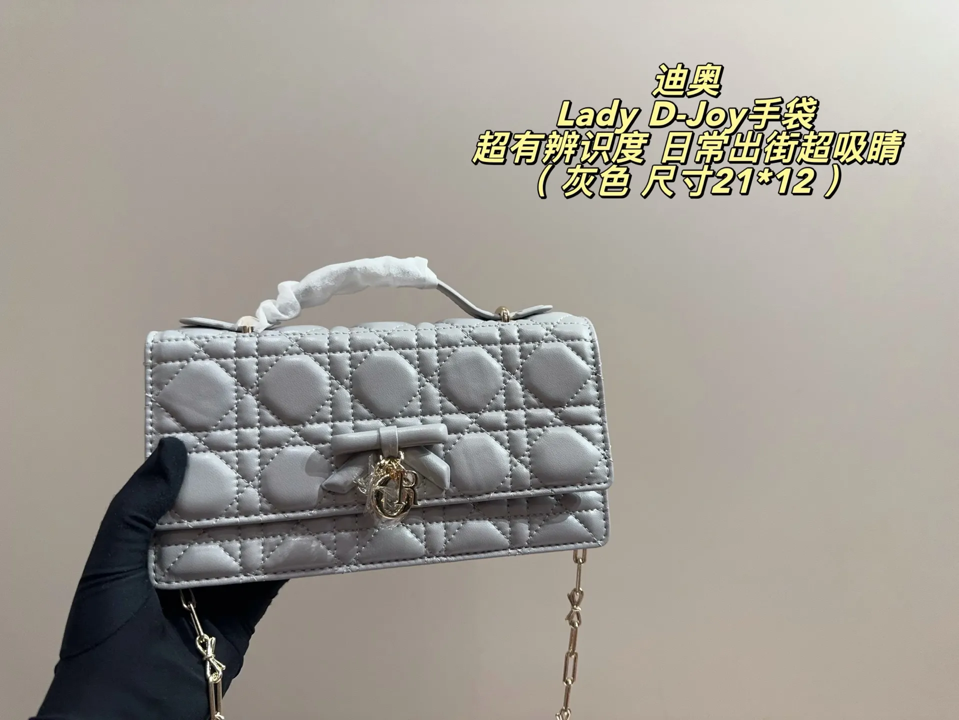Lady D-Joy Quilted Shoulder Bag D35518344 — view 4