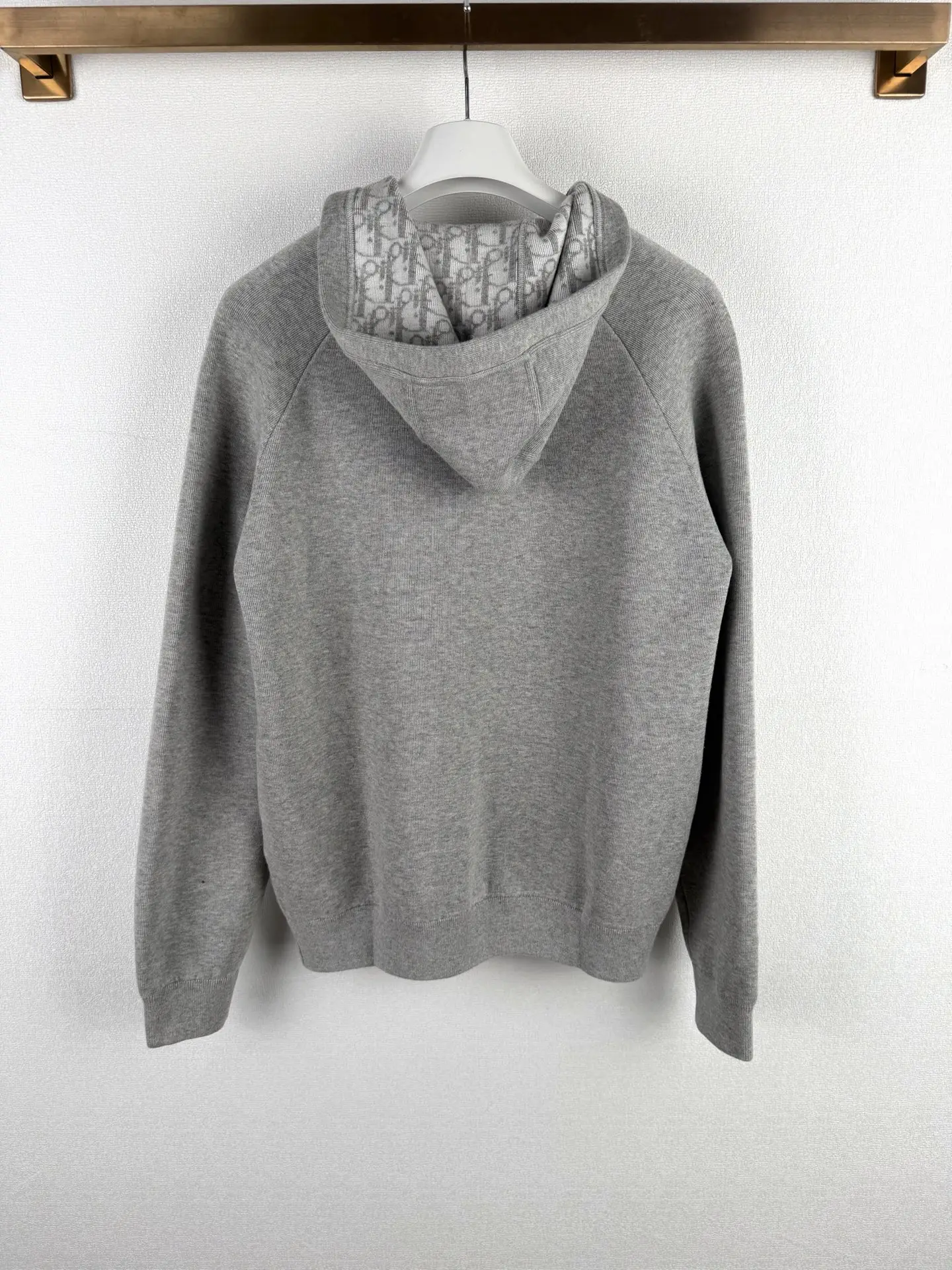 Oblique Jacquard Hooded Knit Cardigan D36524930 — view 3
