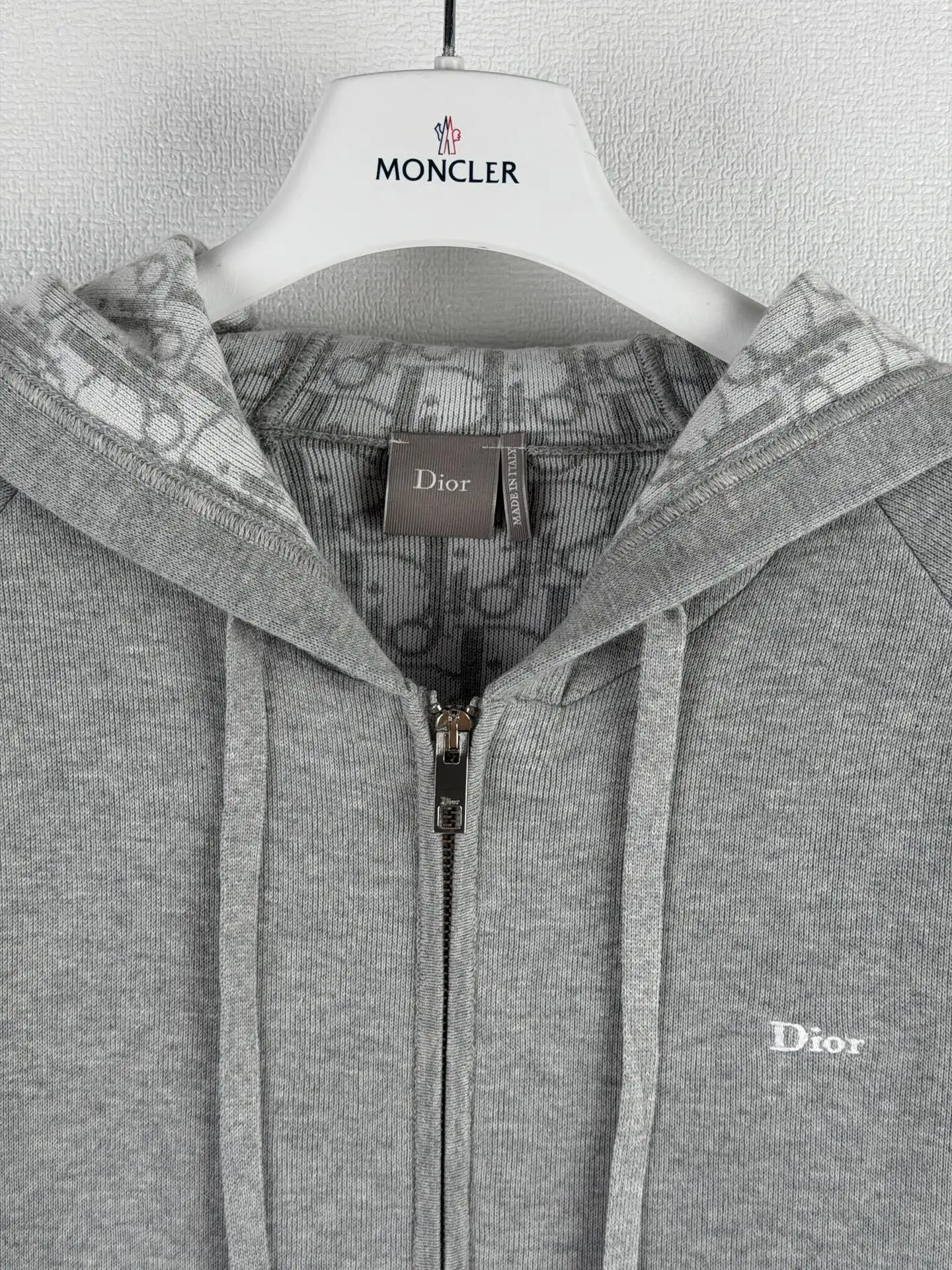 Oblique Jacquard Hooded Knit Cardigan D36524930 — view 5