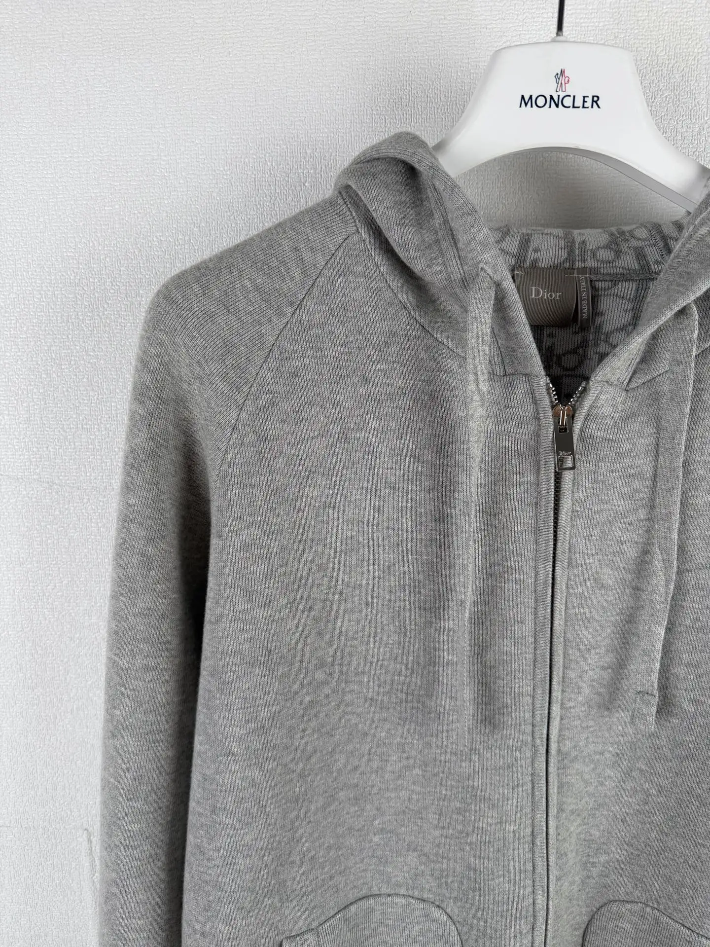 Oblique Jacquard Hooded Knit Cardigan D36524930 — view 9