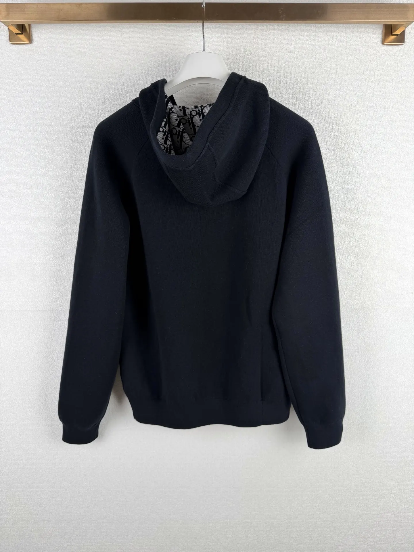 Oblique Jacquard Hooded Knit Cardigan D36524929 — view 3