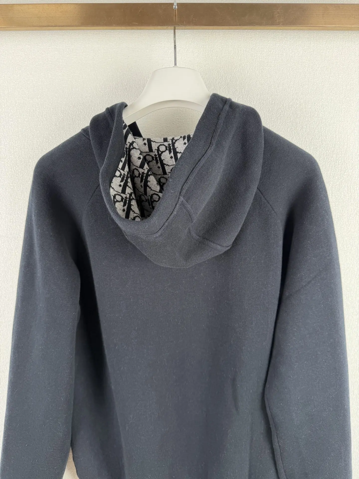 Oblique Jacquard Hooded Knit Cardigan D36524929 — view 4