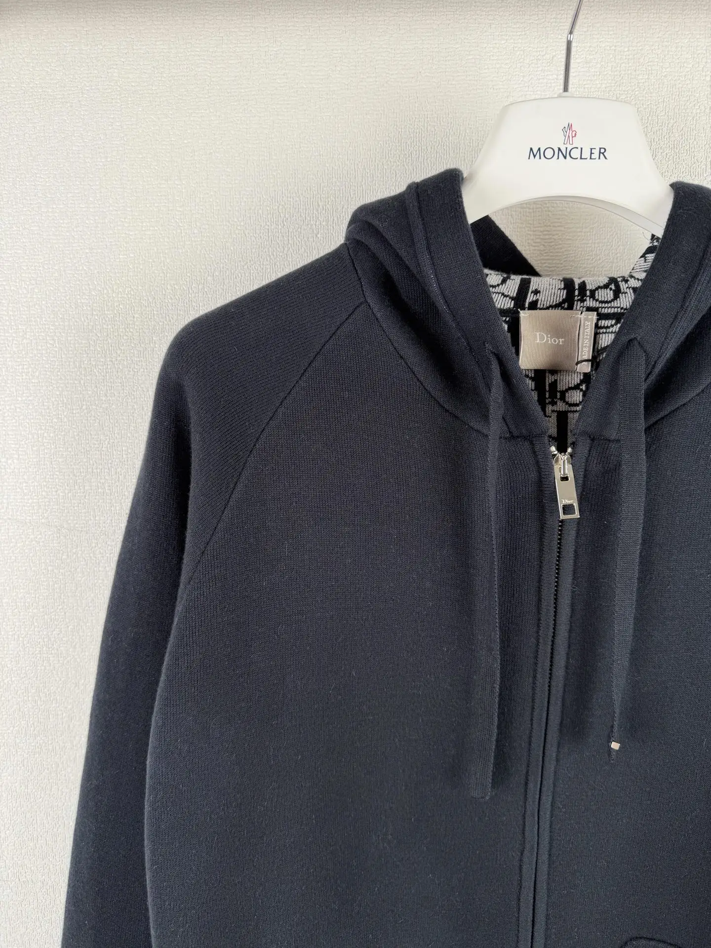 Oblique Jacquard Hooded Knit Cardigan D36524929 — view 7