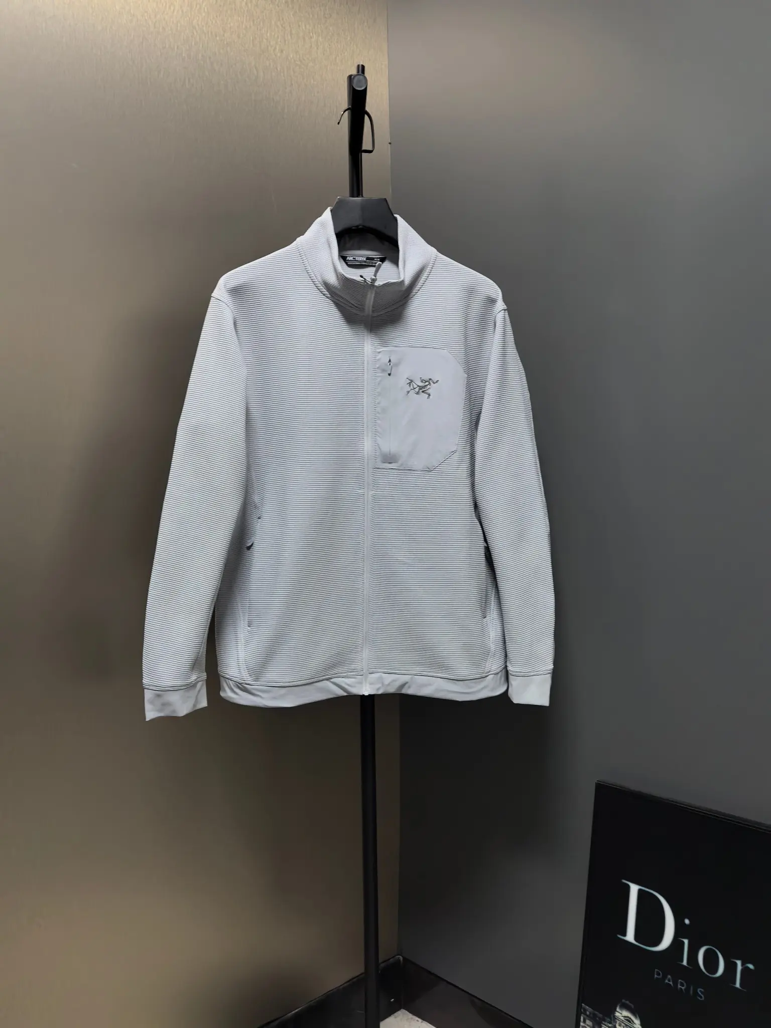 Waffle-Knit Zip-Up Performance Jacket D37022129