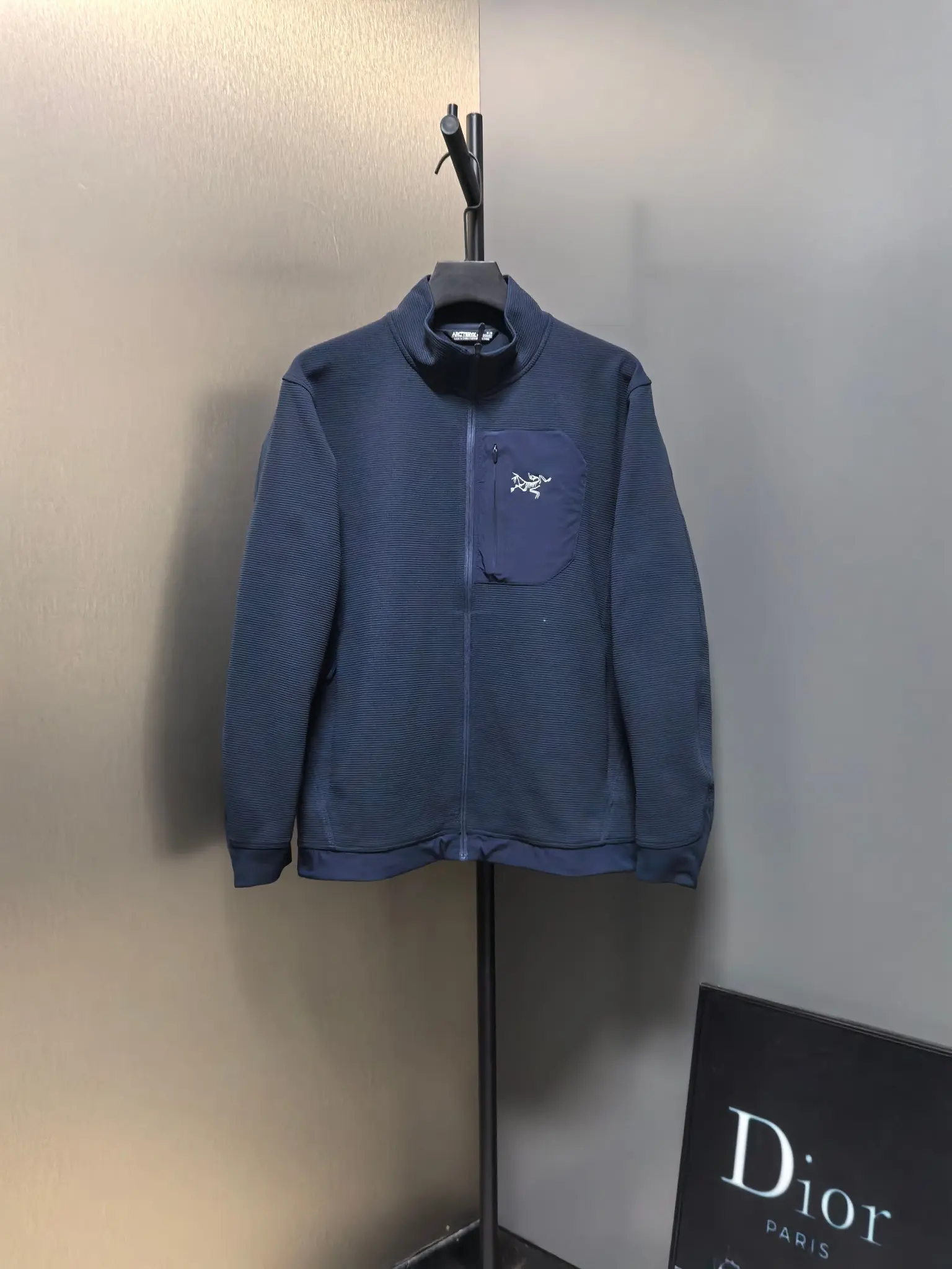 Waffle-Knit Zip-Up Performance Jacket D37022130