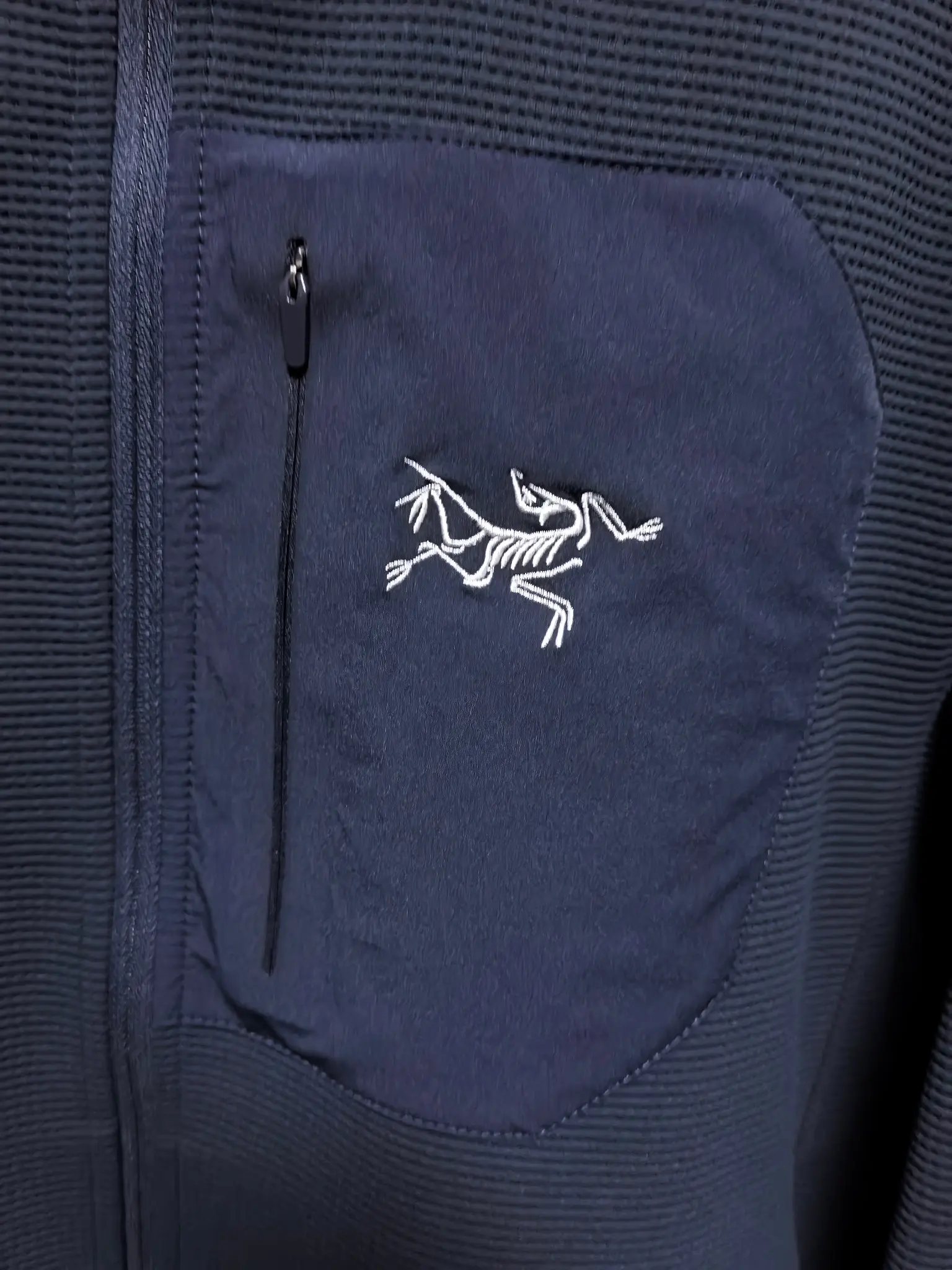 Waffle-Knit Zip-Up Performance Jacket D37022130 — view 3