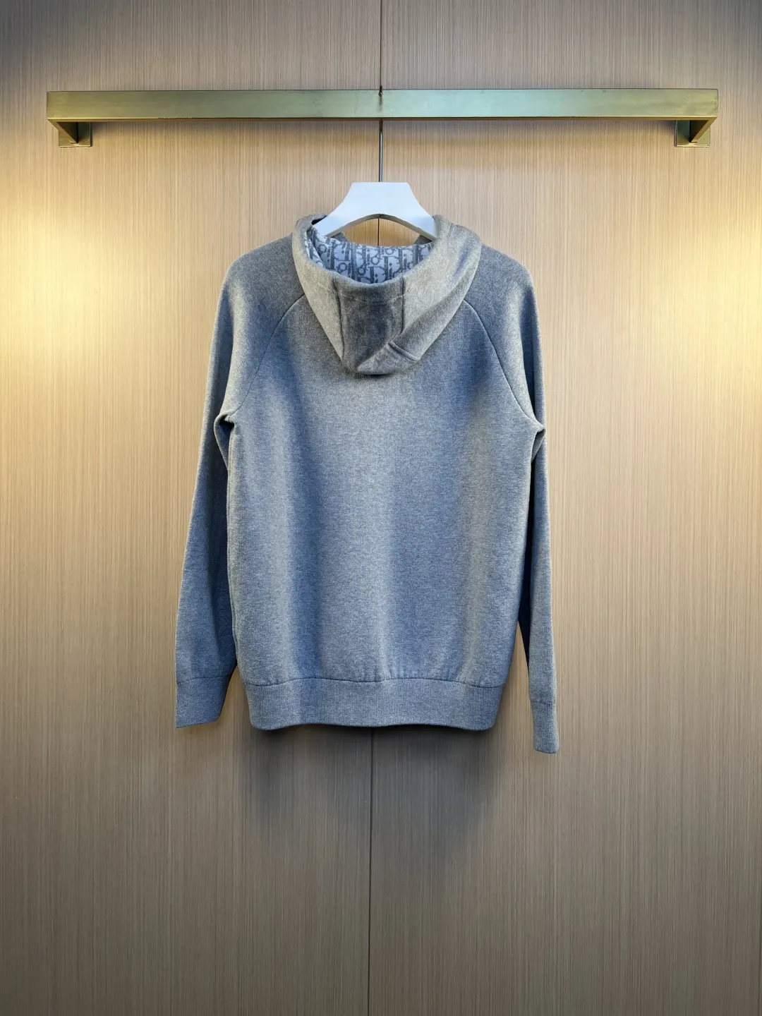Logo-Embroidered Wool-Blend Zip-Up Hoodie D37020545 — view 8