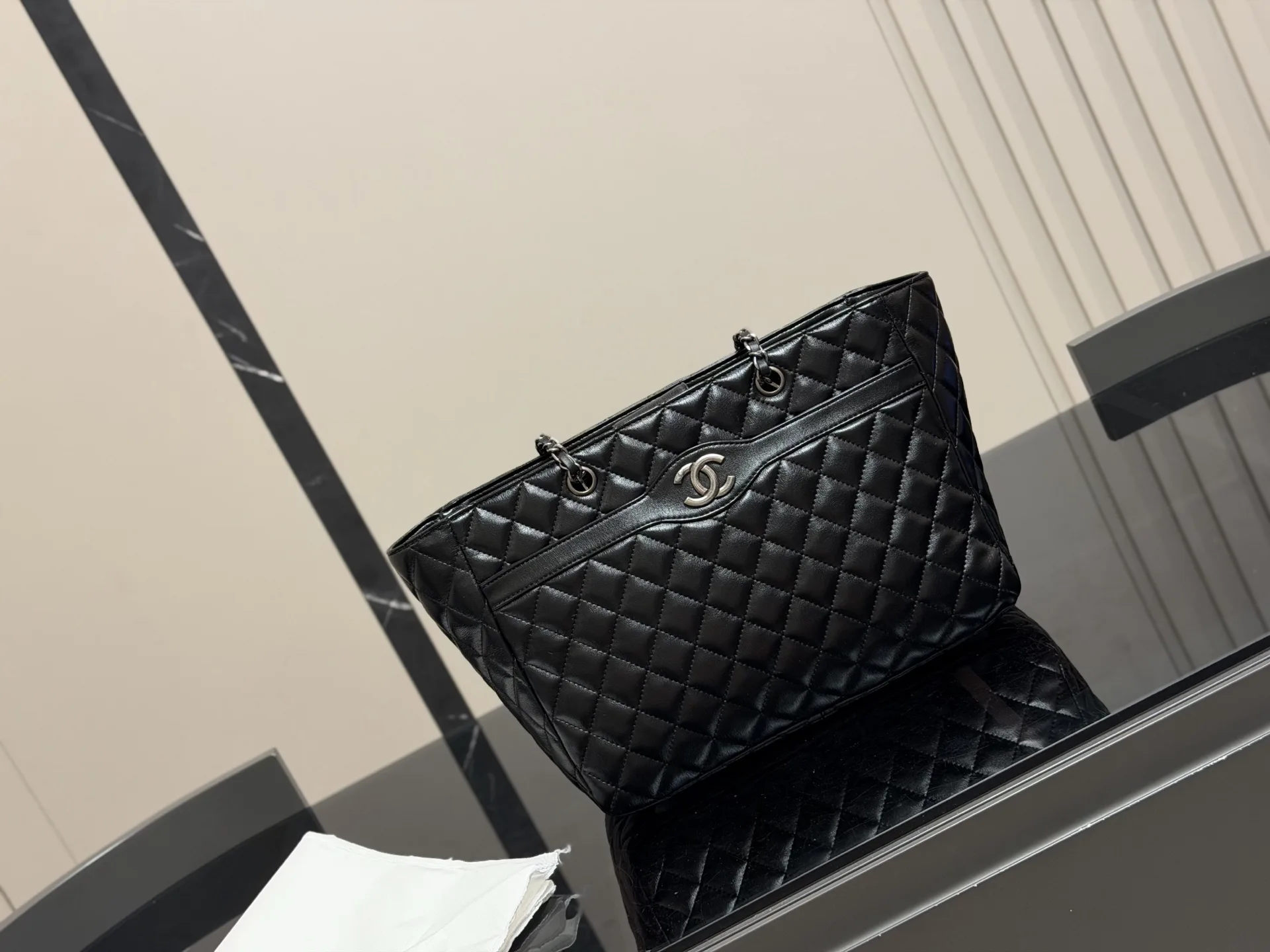 Chanel Quilted Chain Tote Bag D37018342 — view 10