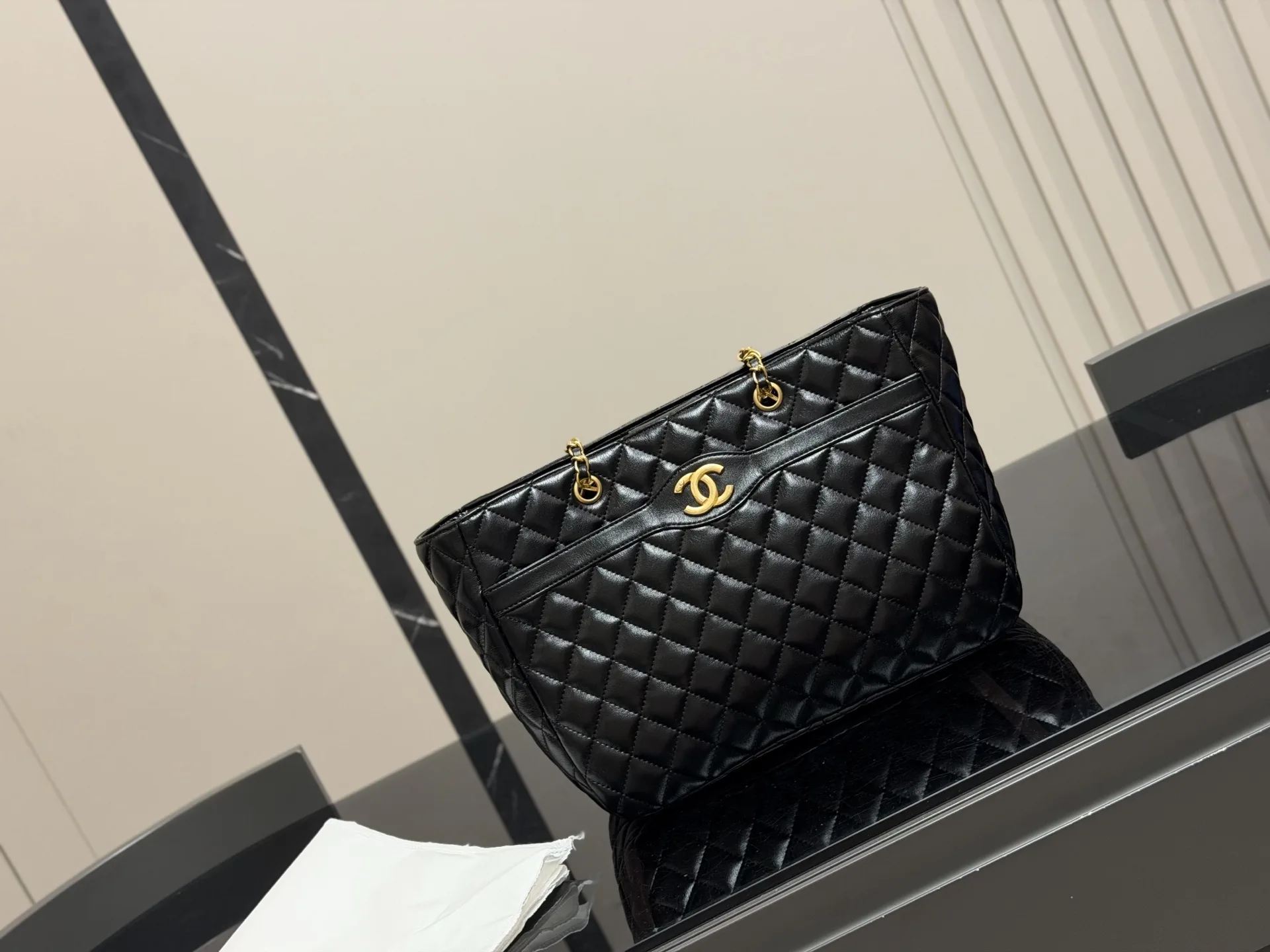 Chanel Quilted Chain Tote Bag D37018342 — view 11