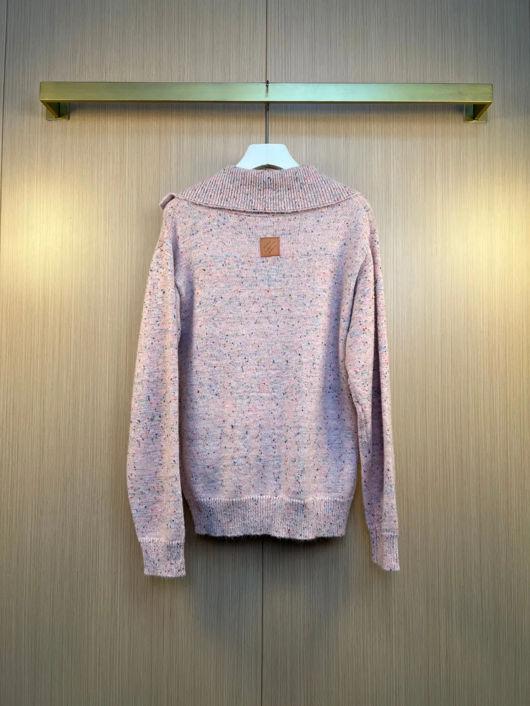 Speckled Wool Knit Cardigan with Pearl Buttons D37020552 — view 6