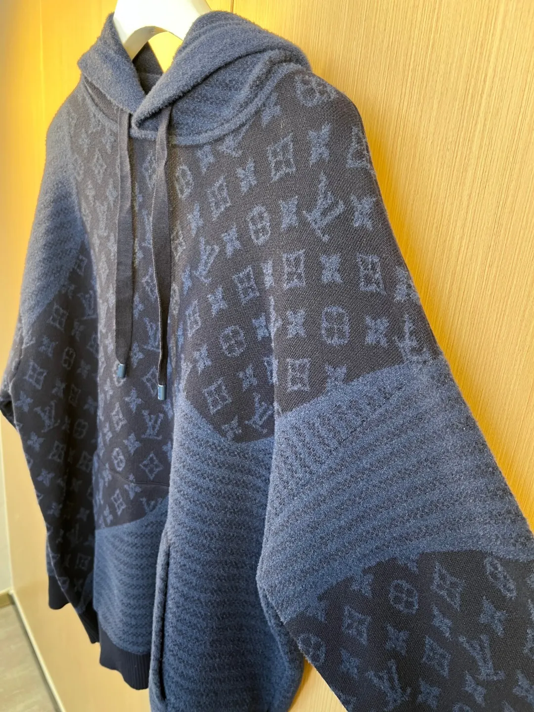 Monogram Jacquard Panel Knit Hoodie D37020553 — view 4