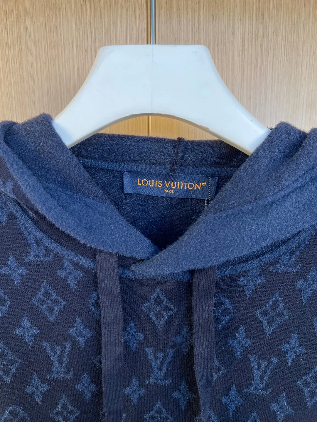 Monogram Jacquard Panel Knit Hoodie D37020553 — view 5