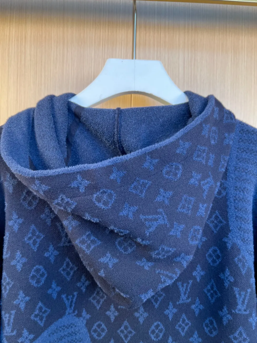 Monogram Jacquard Panel Knit Hoodie D37020553 — view 8