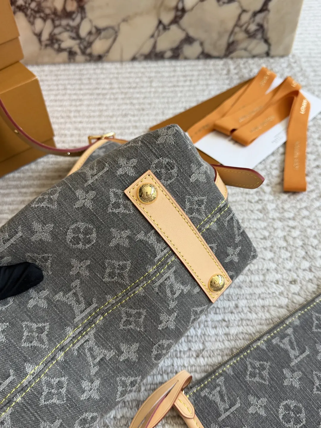 Carryall Denim Monogram Shoulder Bag D37018273 — view 5