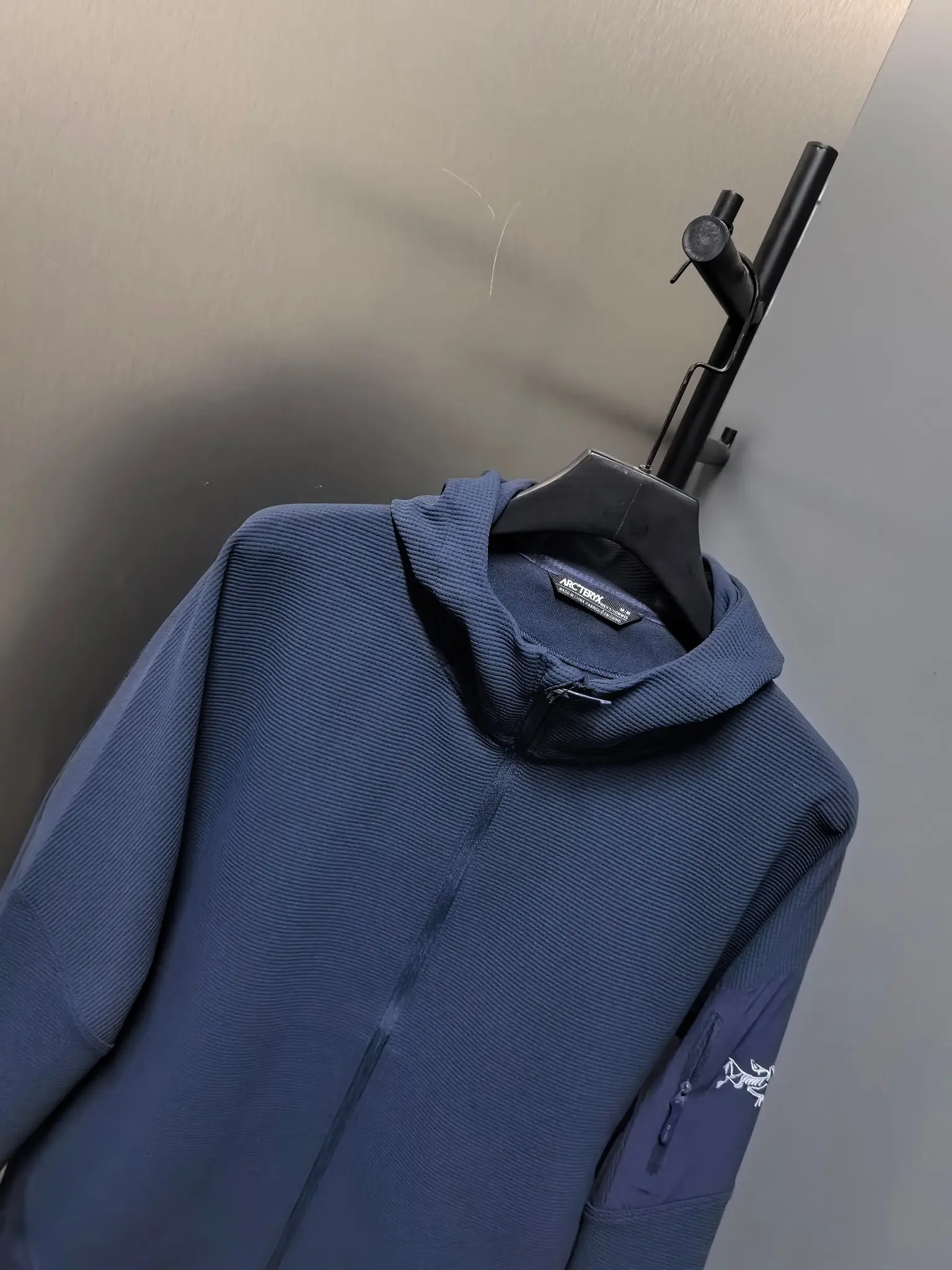Waffle-Knit Zip-Up Hooded Jacket D38022127 — view 8