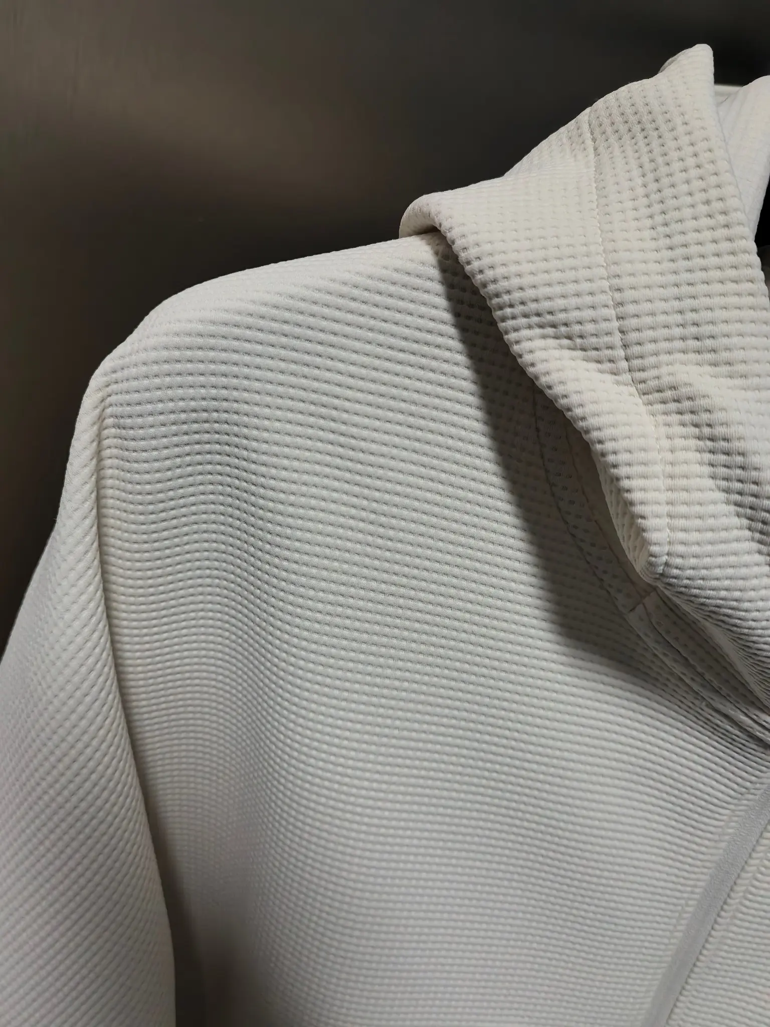 Waffle-Knit Zip-Up Hooded Jacket D38022128 — view 2