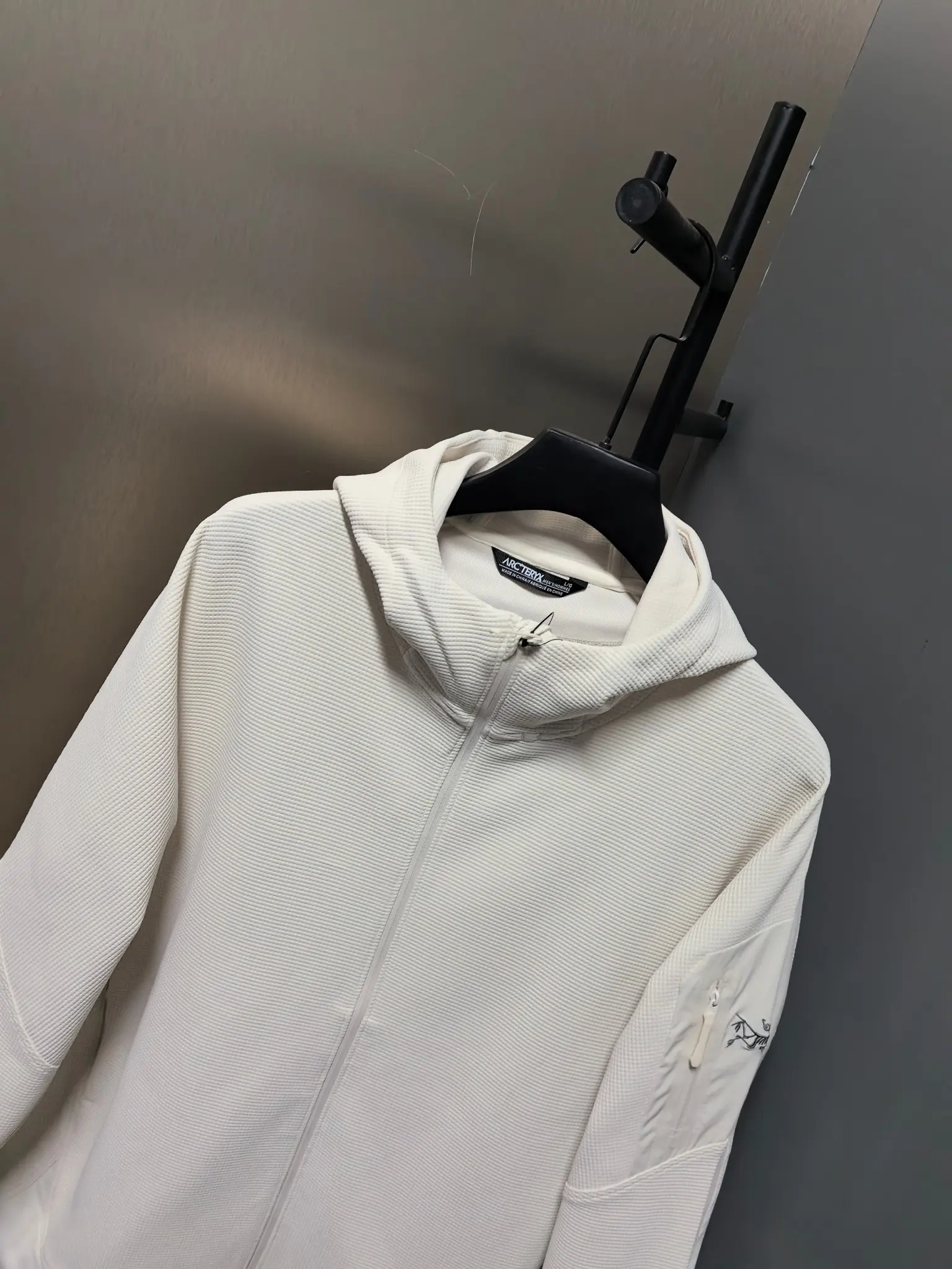 Waffle-Knit Zip-Up Hooded Jacket D38022128 — view 7