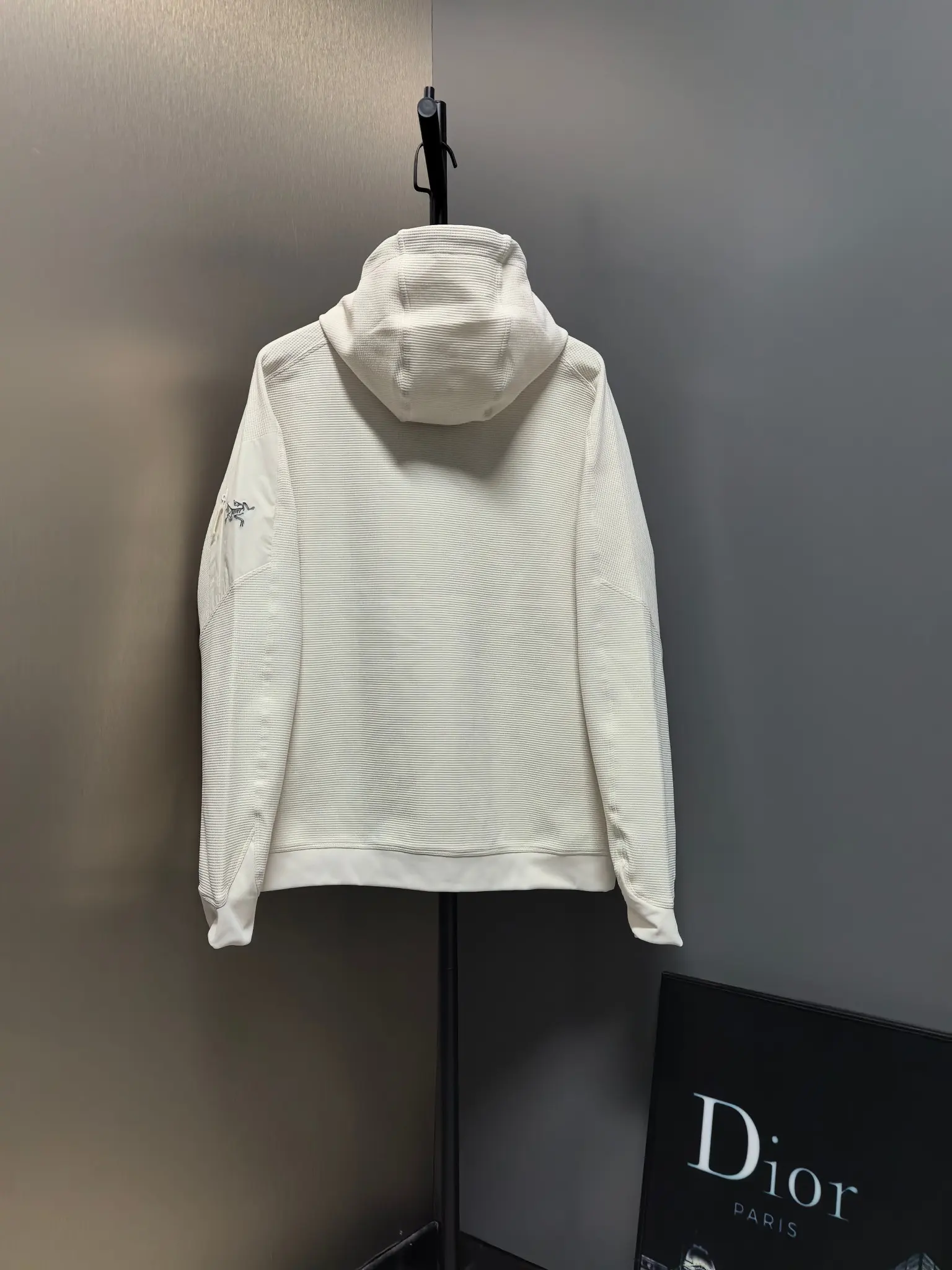 Waffle-Knit Zip-Up Hooded Jacket D38022128 — view 8