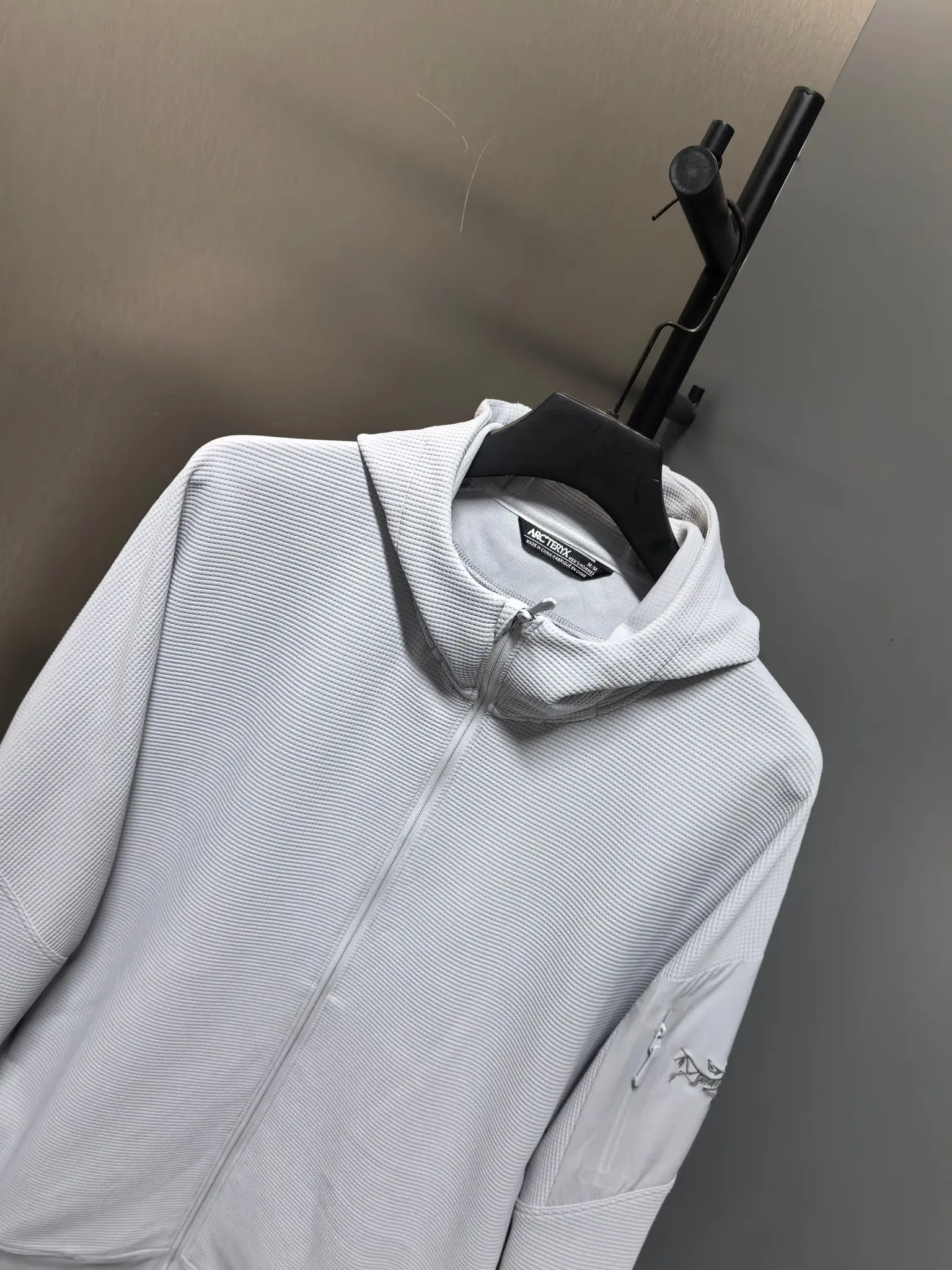Waffle-Knit Zip-Up Hooded Jacket D38022126 — view 8