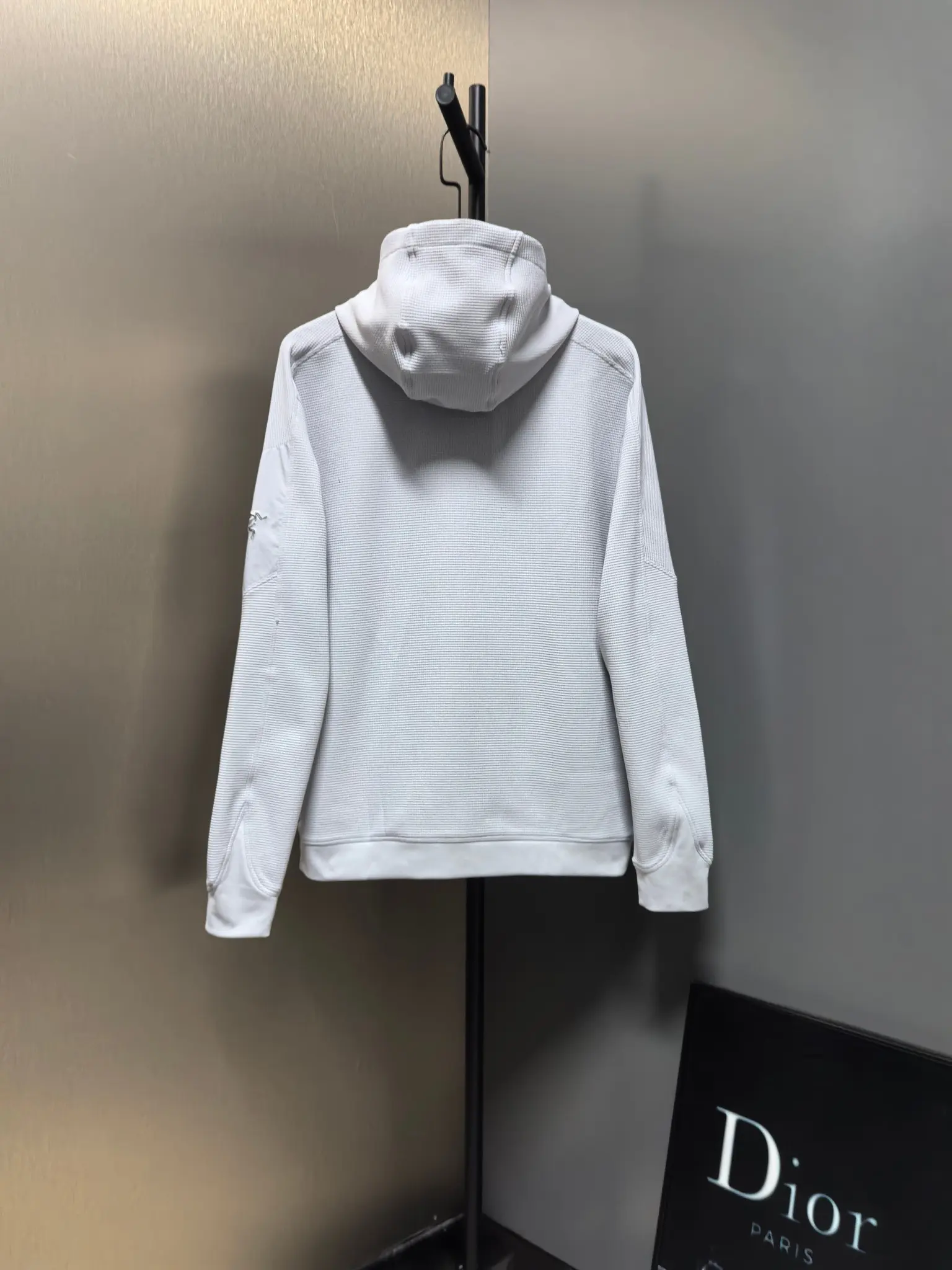 Waffle-Knit Zip-Up Hooded Jacket D38022126 — view 9