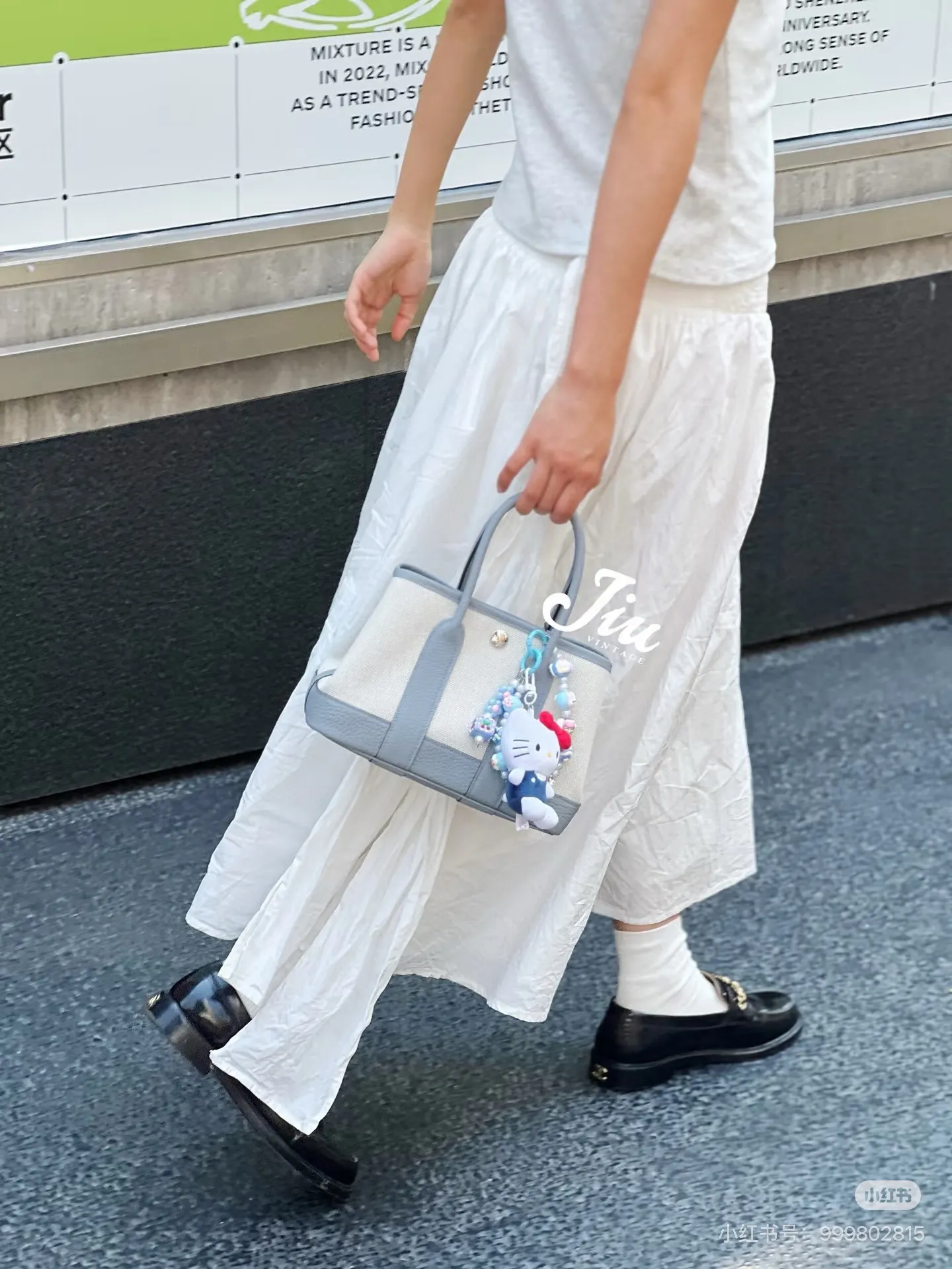 Mini Garden Party Canvas & Leather Tote D39017982