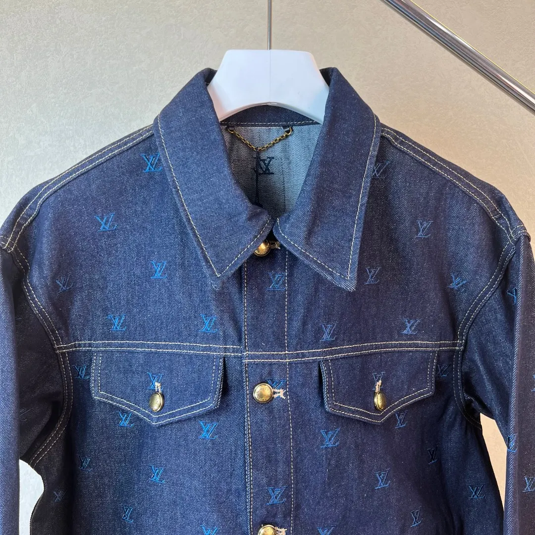 Monogram Embroidered Denim Trucker Jacket D39020568 — view 3