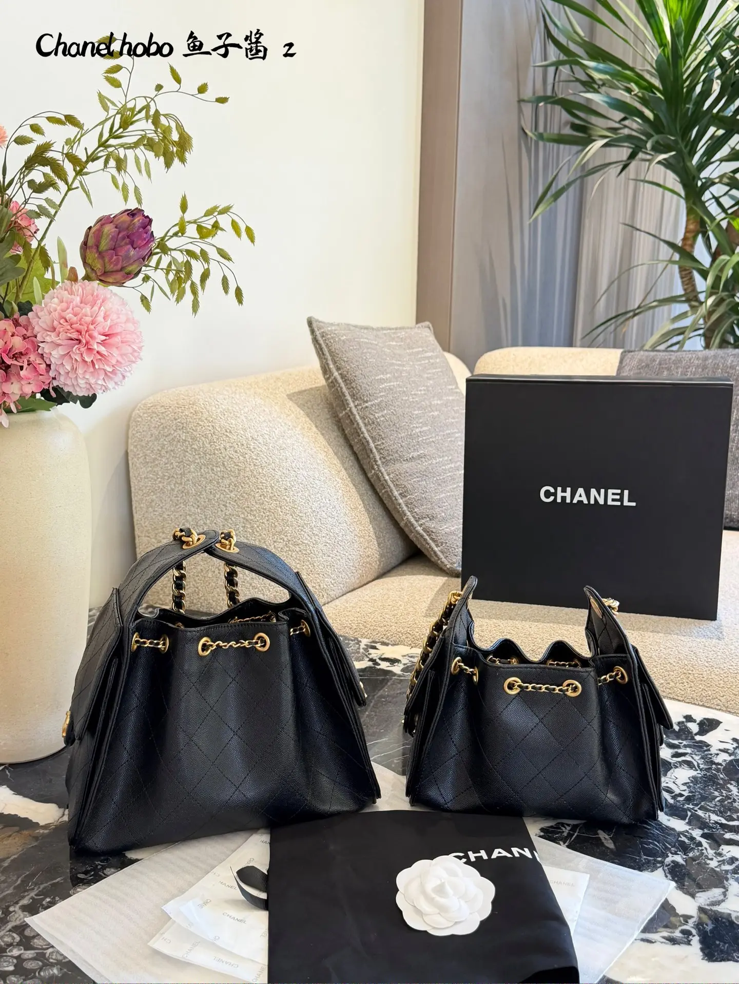 Chanel 25C Hobo Bucket Bag D41018500 — view 4