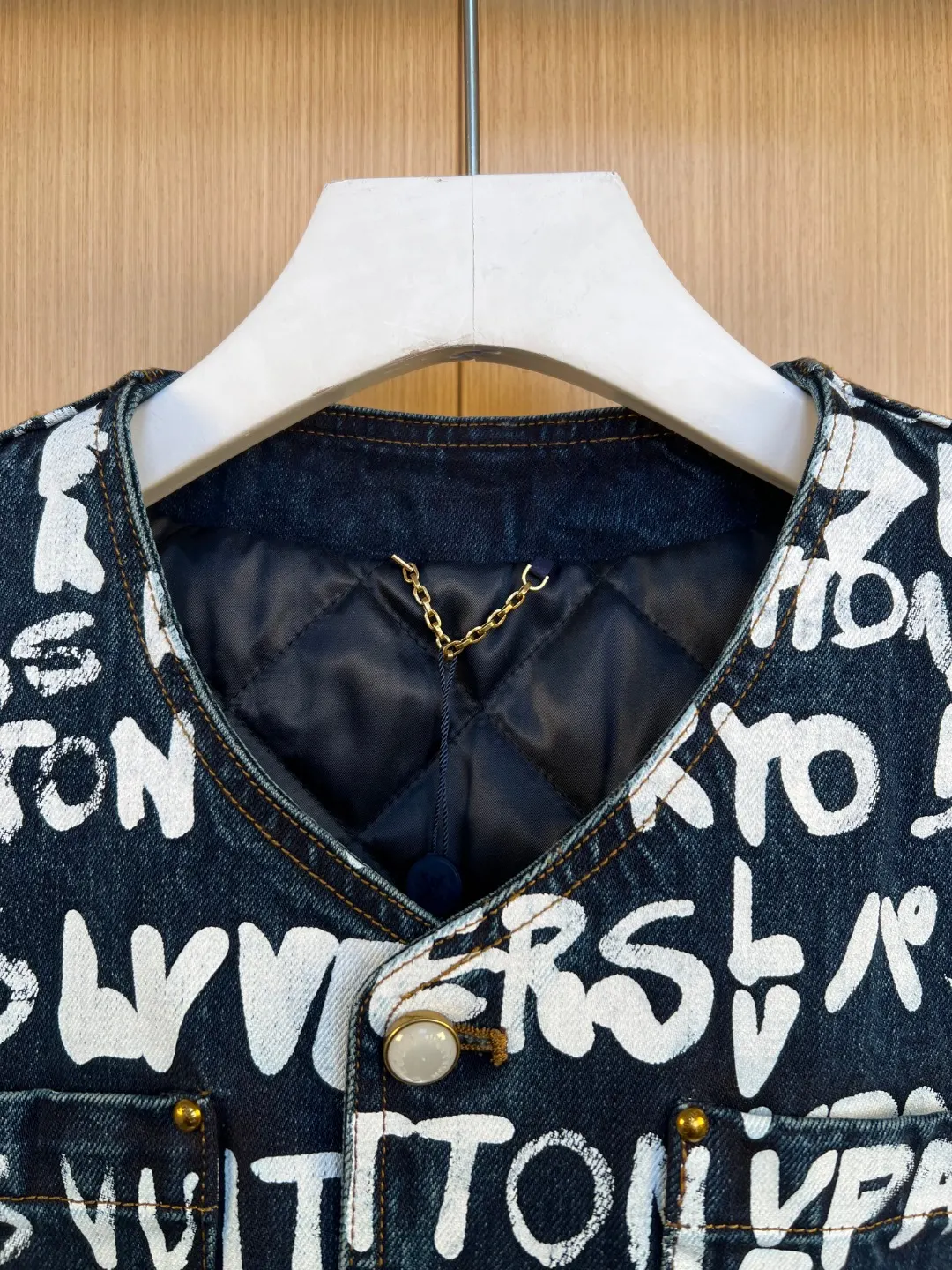 Nigo Graffiti Print Denim Padded Jacket D43020566 — view 2