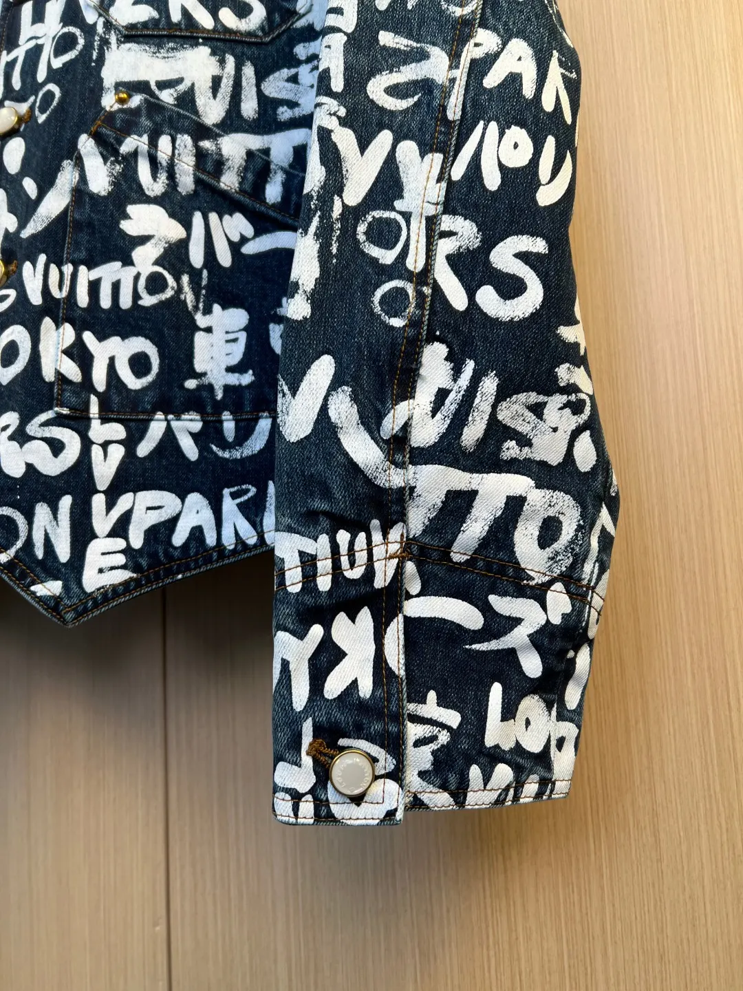 Nigo Graffiti Print Denim Padded Jacket D43020566 — view 3