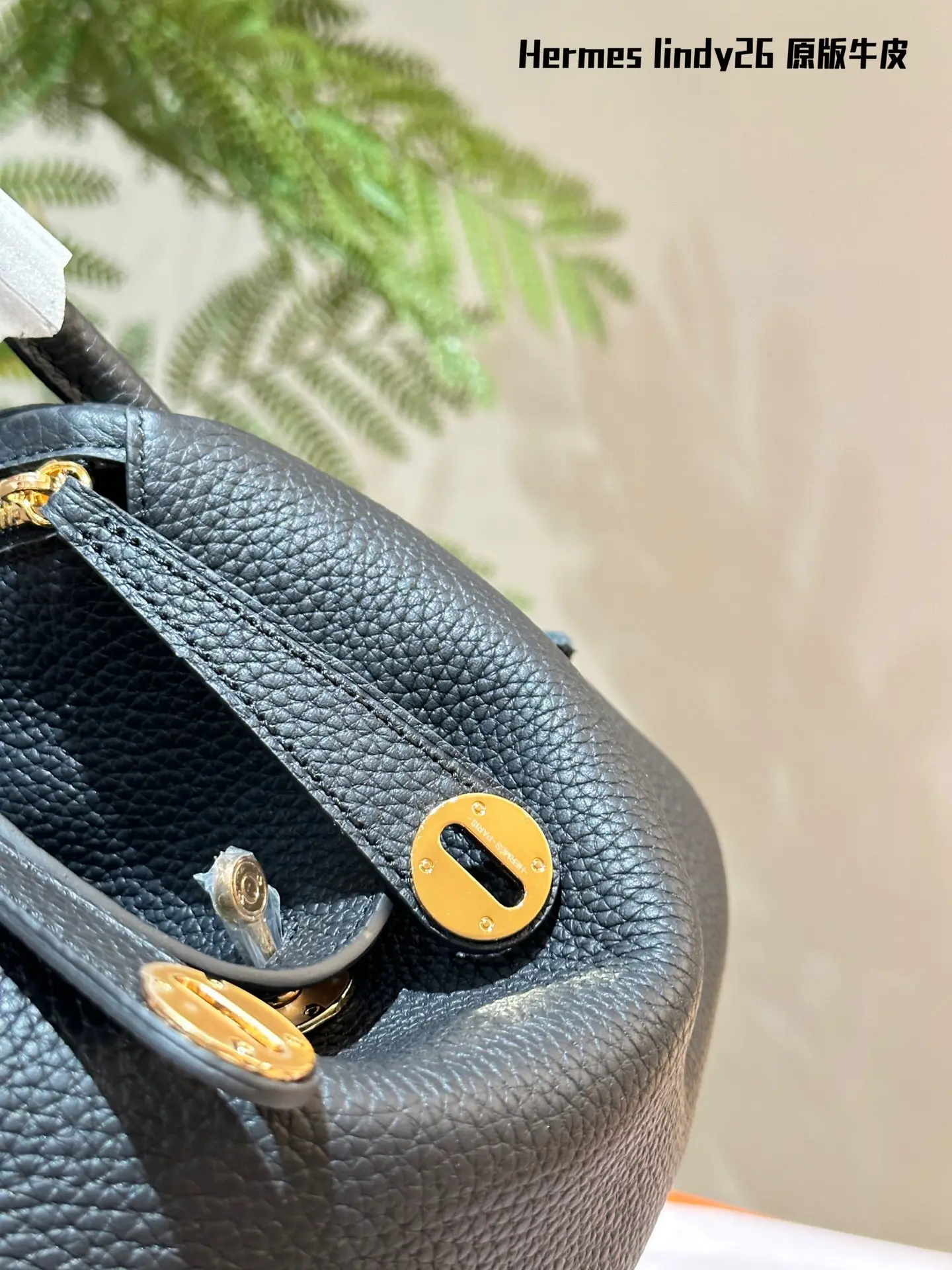 Lindy Grained Leather Top-Handle Bag D43018502 — view 9