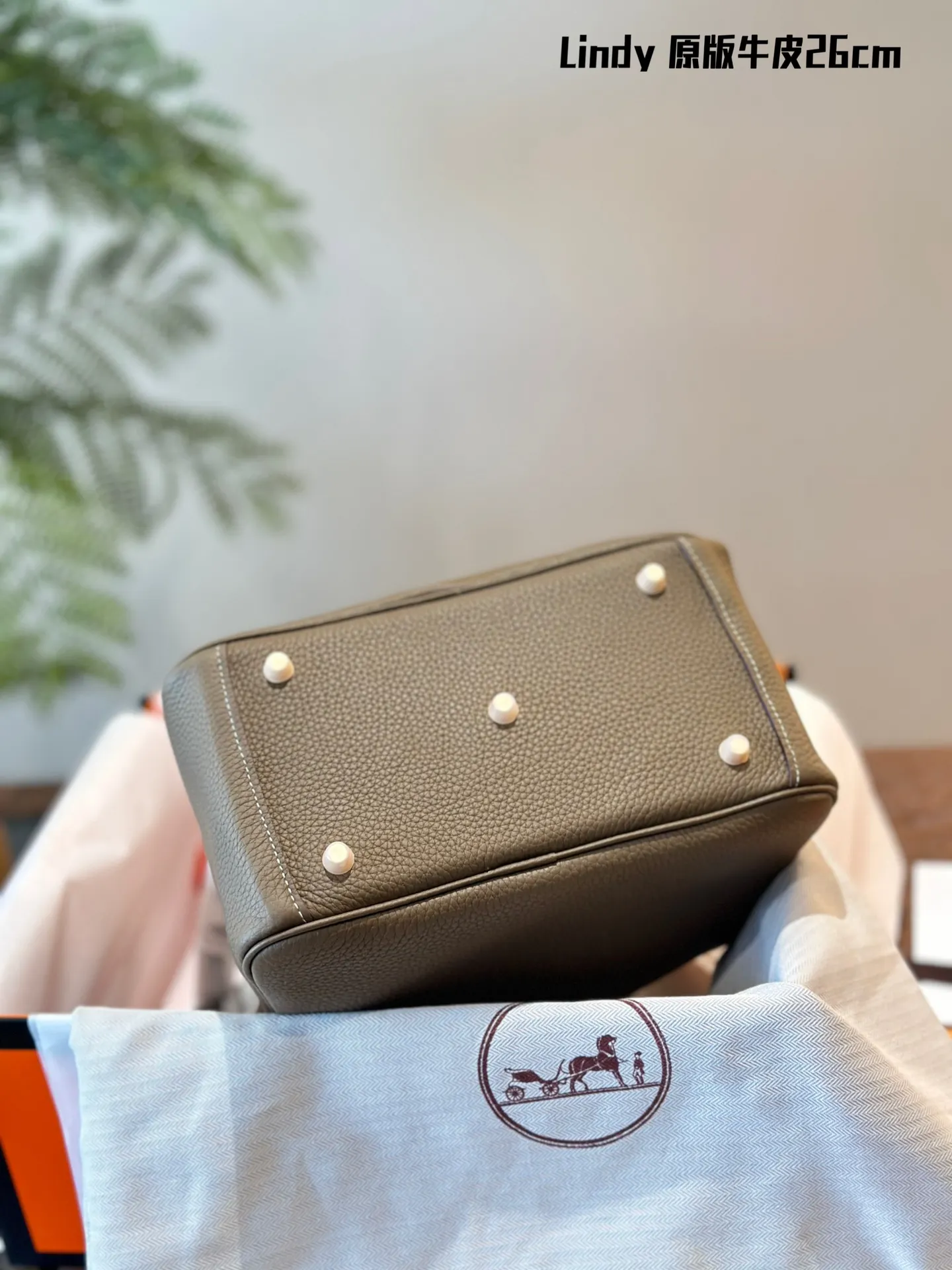 Lindy Grained Leather Top-Handle Bag D43018502 — view 14