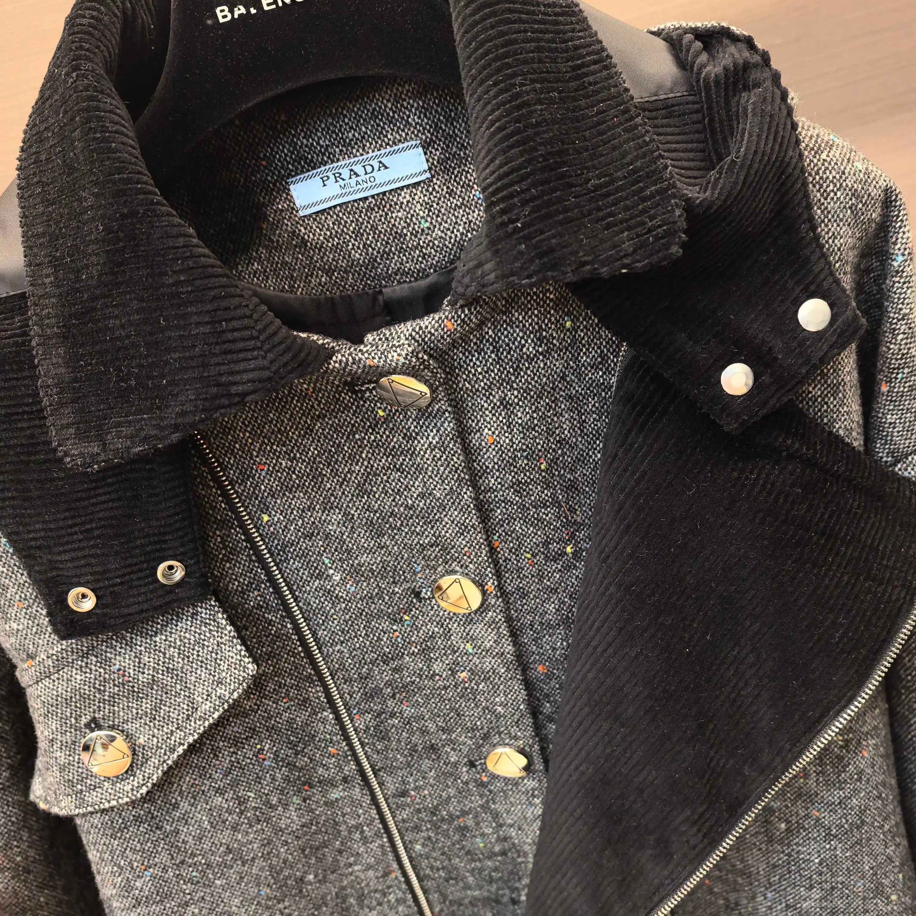 Belted Hooded Wool-Blend Coat D44523713 — view 6