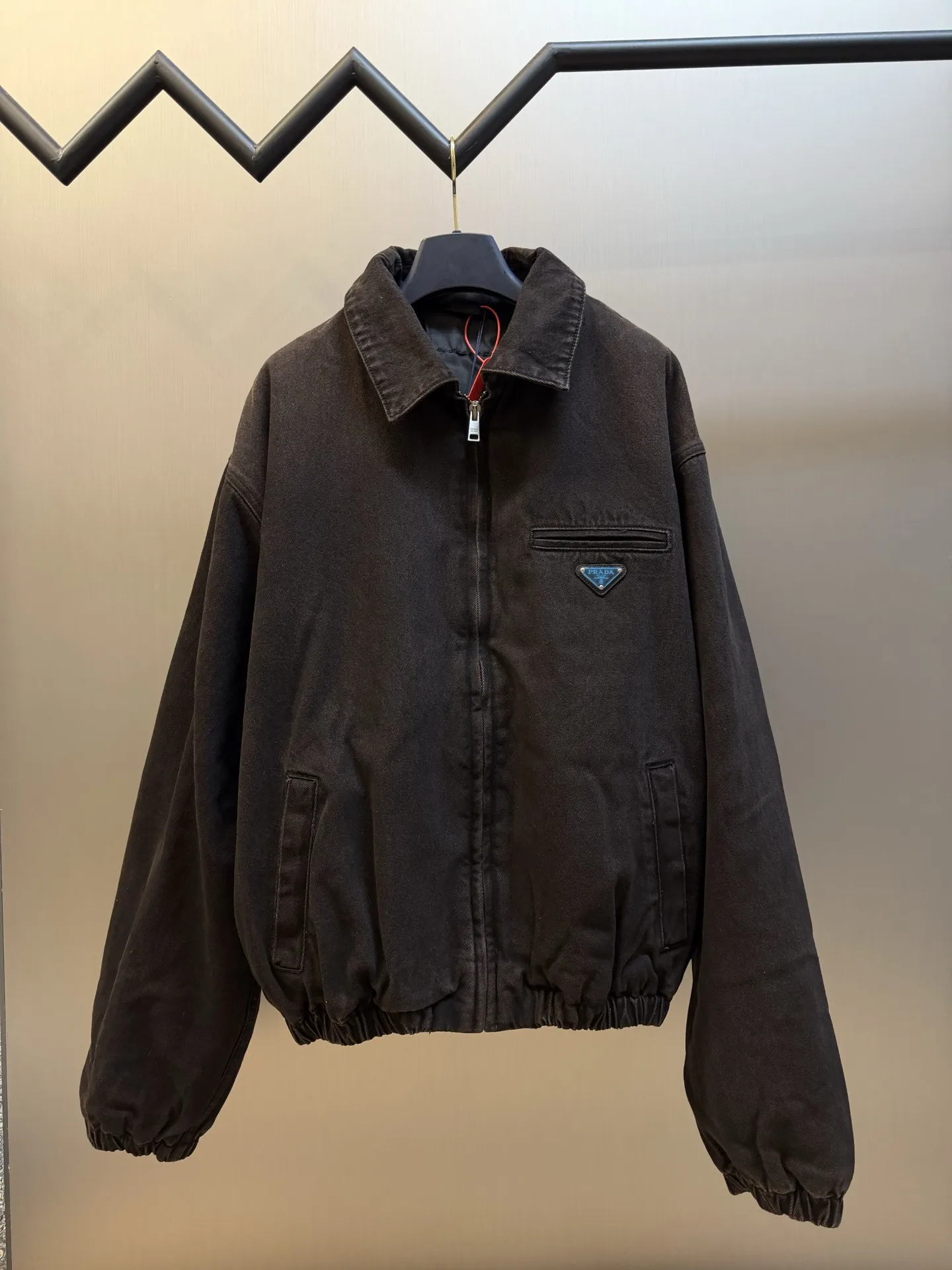 Logo-Appliqué Padded Denim Jacket D46020457