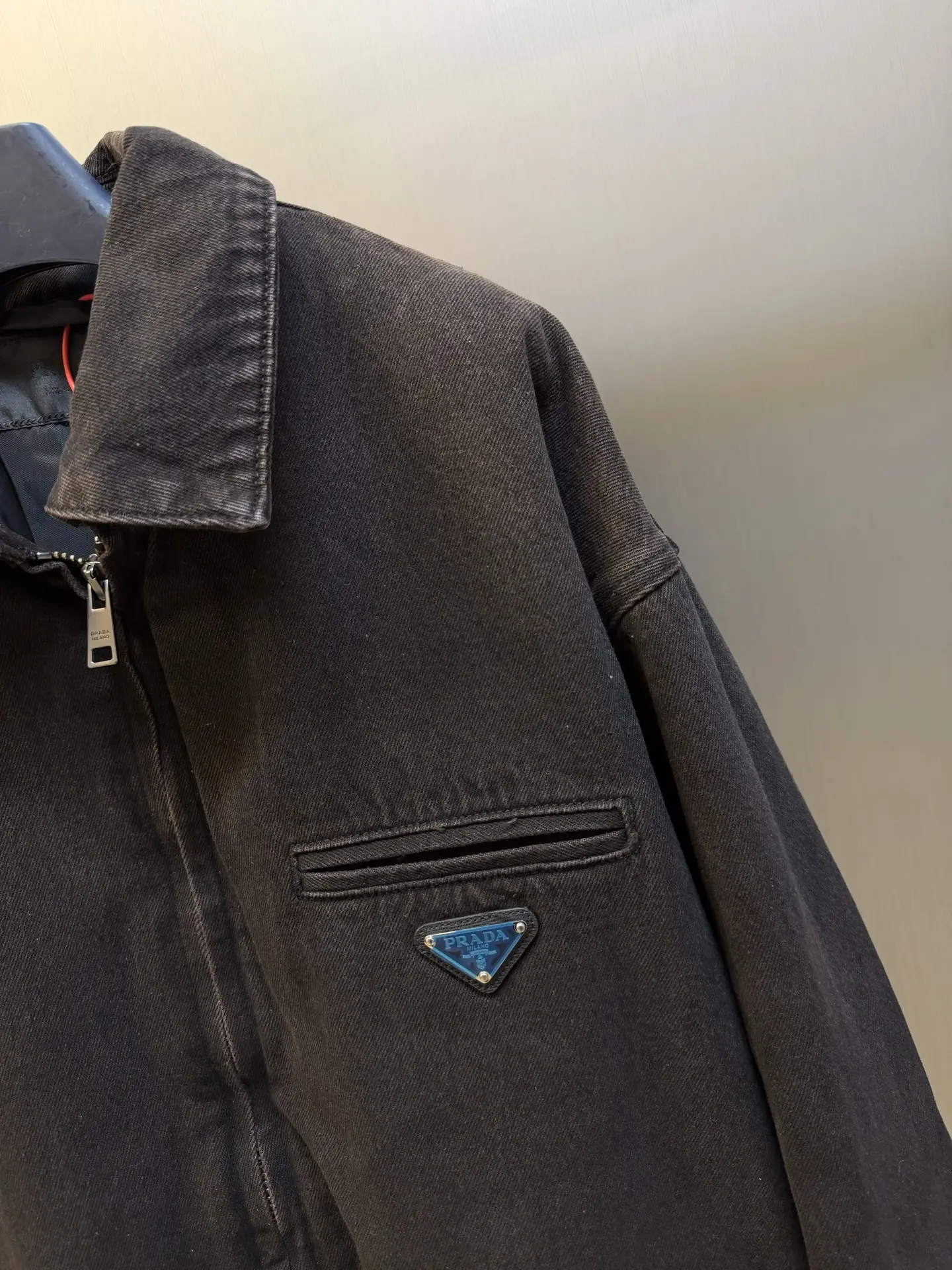 Logo-Appliqué Padded Denim Jacket D46020457 — view 3