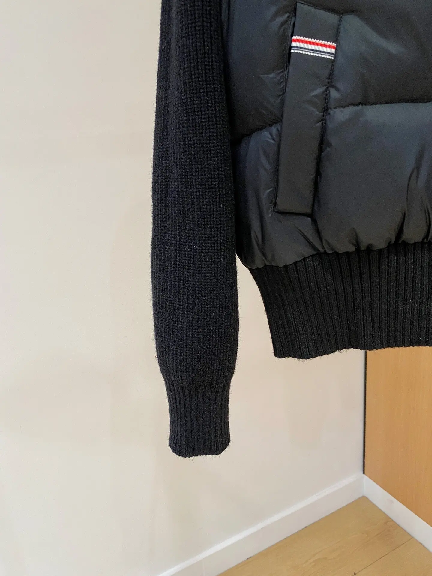 Hybrid Down-Filled Knit Sleeve Puffer Jacket D47022199 — view 8