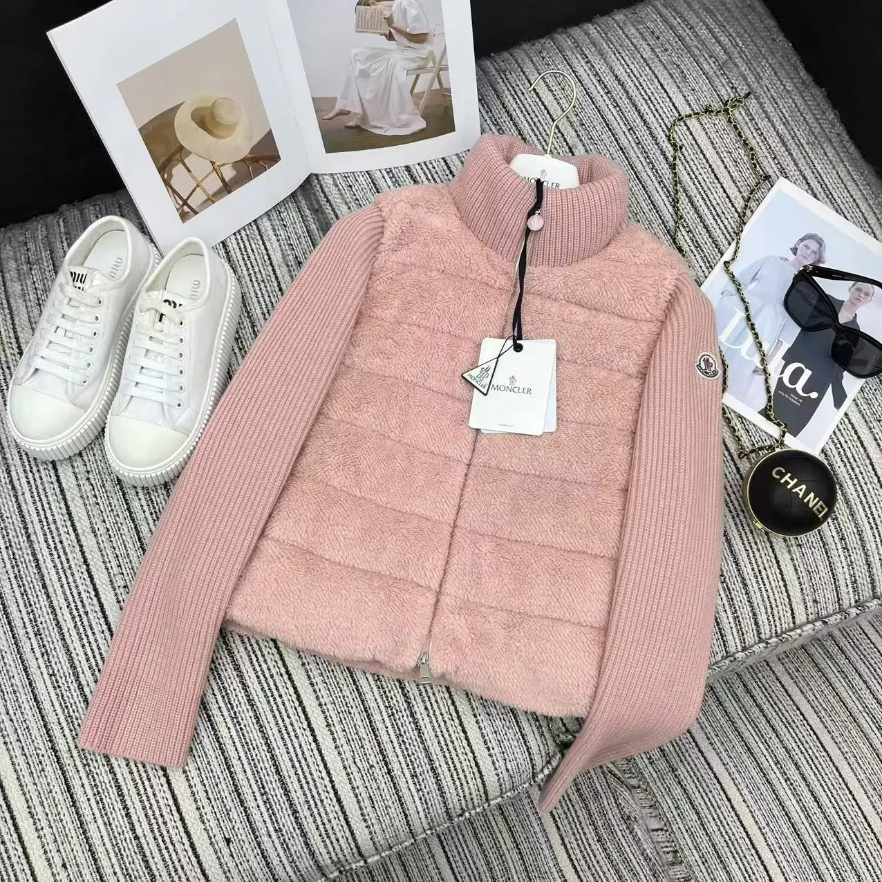 Quilted Down-Filled Cardigan Jacket D47022187