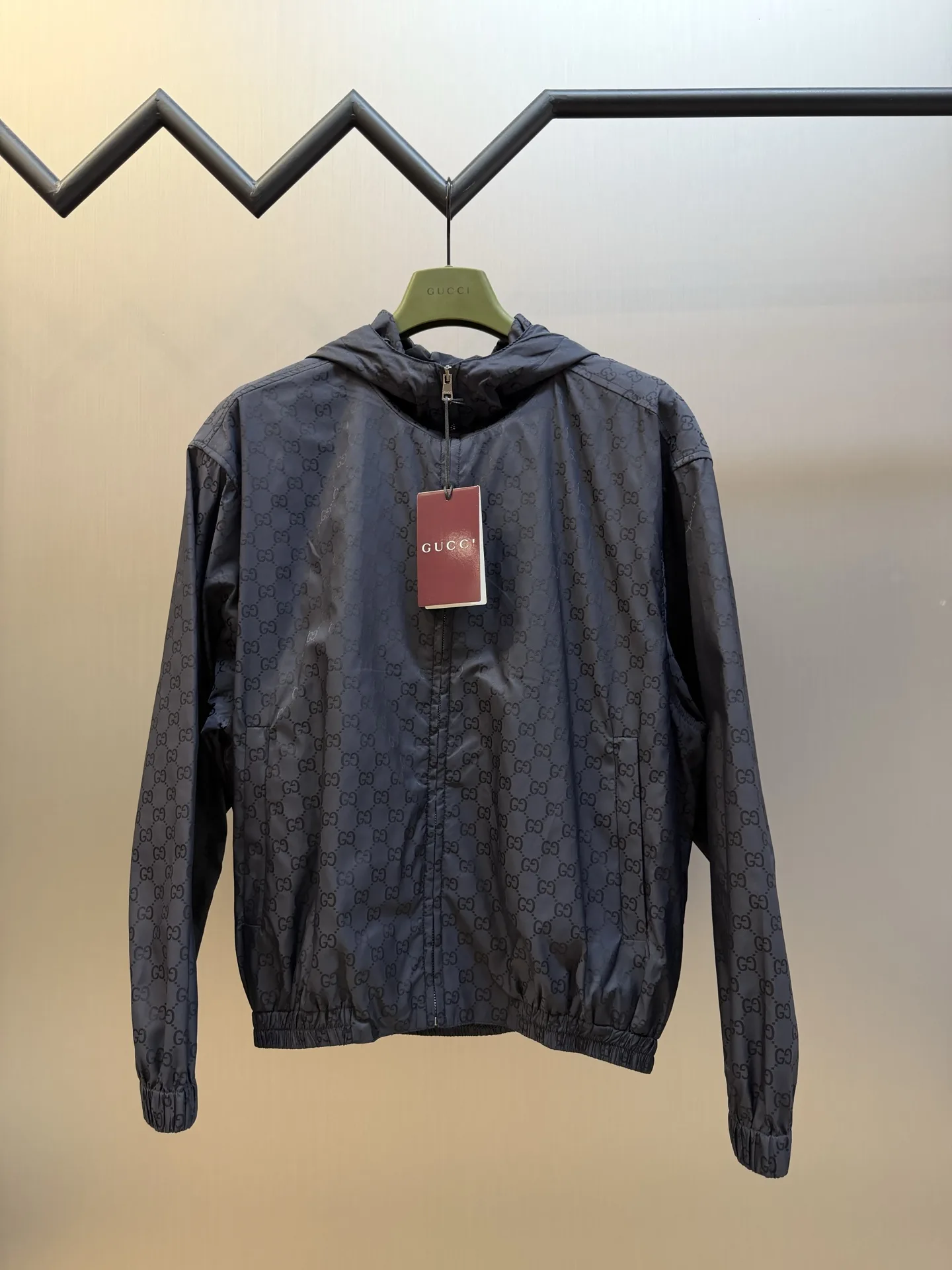 GG Monogram Nylon Hooded Windbreaker D49020467