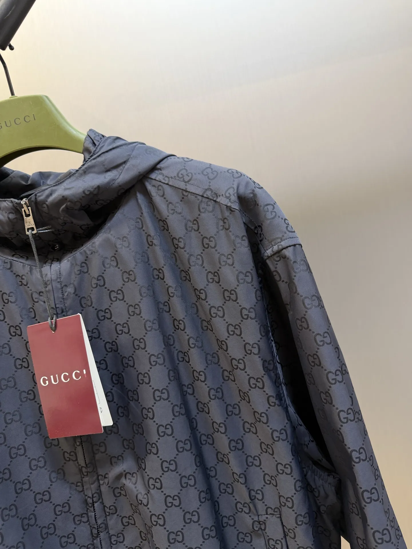 GG Monogram Nylon Hooded Windbreaker D49020467 — view 3