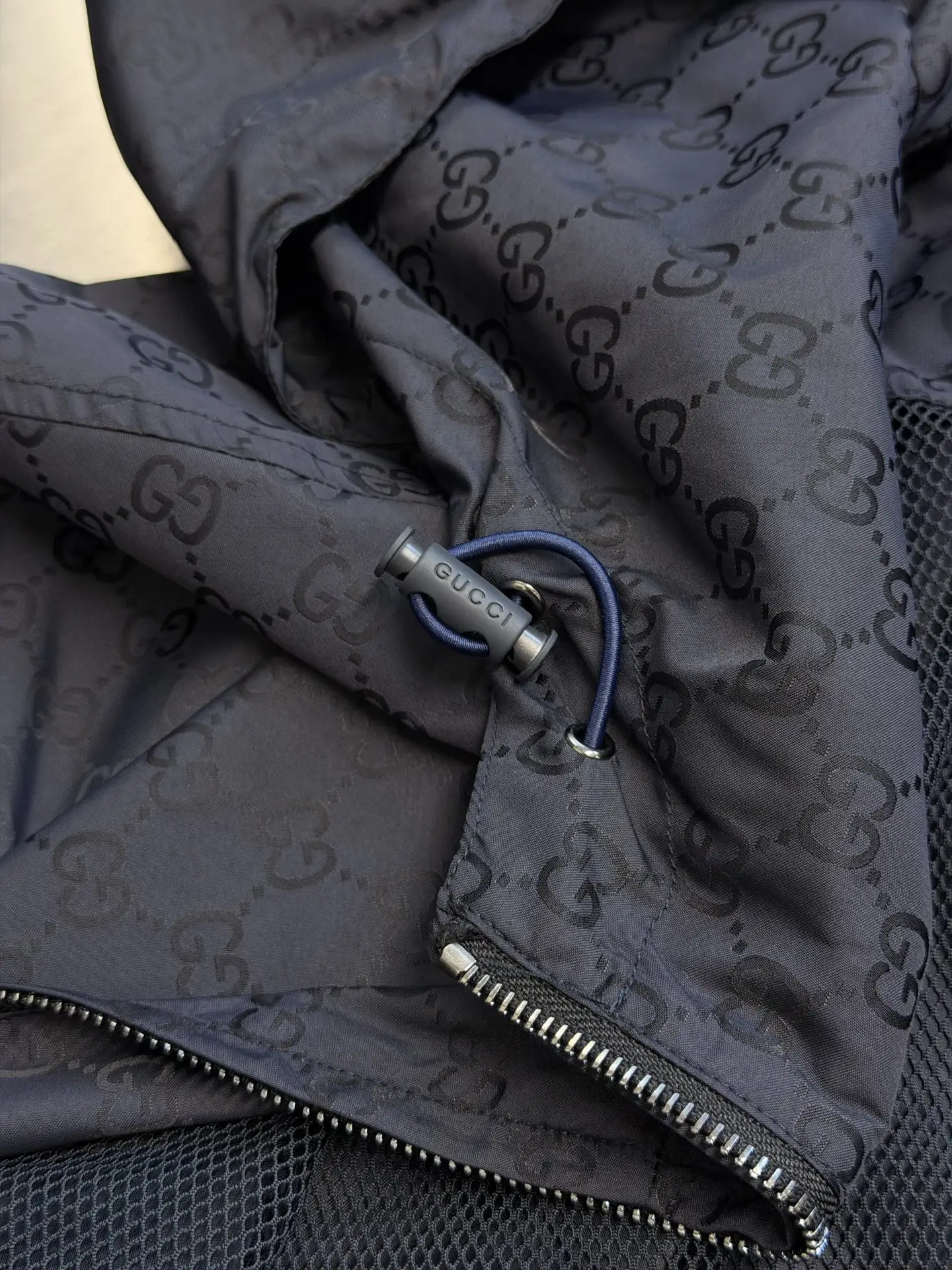 GG Monogram Nylon Hooded Windbreaker D49020467 — view 9